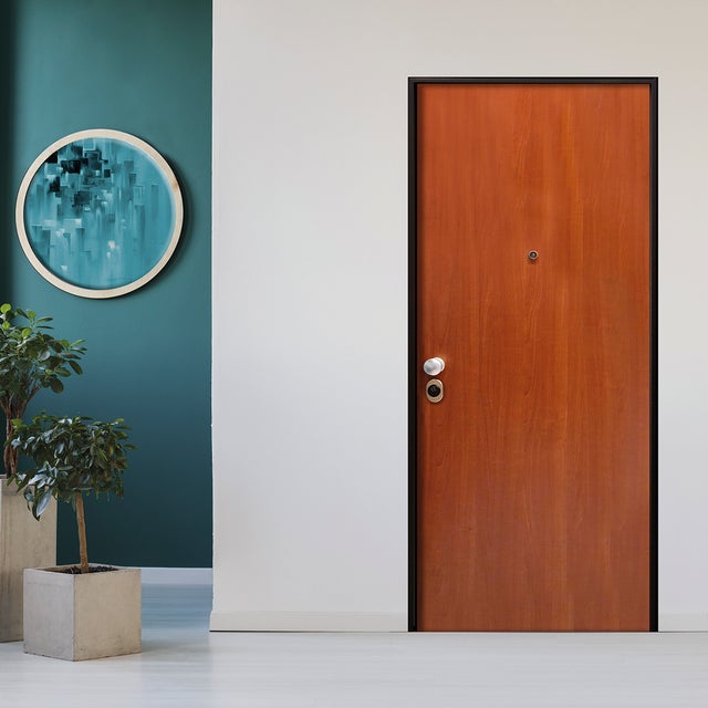 Porta blindata MASTER Tough L 90 x H 200 cm noce/bianco apertura destra