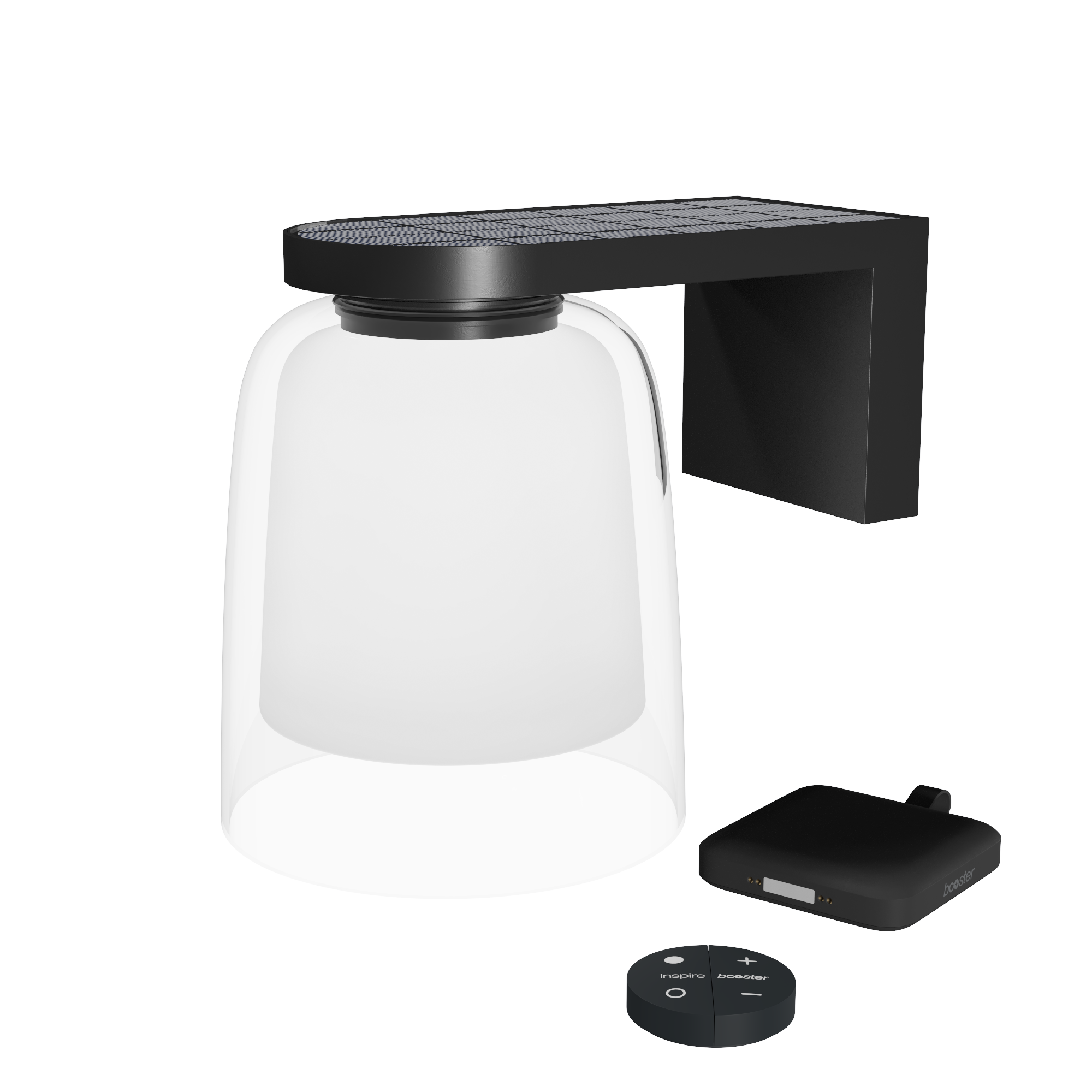 Candeeiro de parede exterior Klock Booster solar 900lm ip44 alumínio Inspire - 28