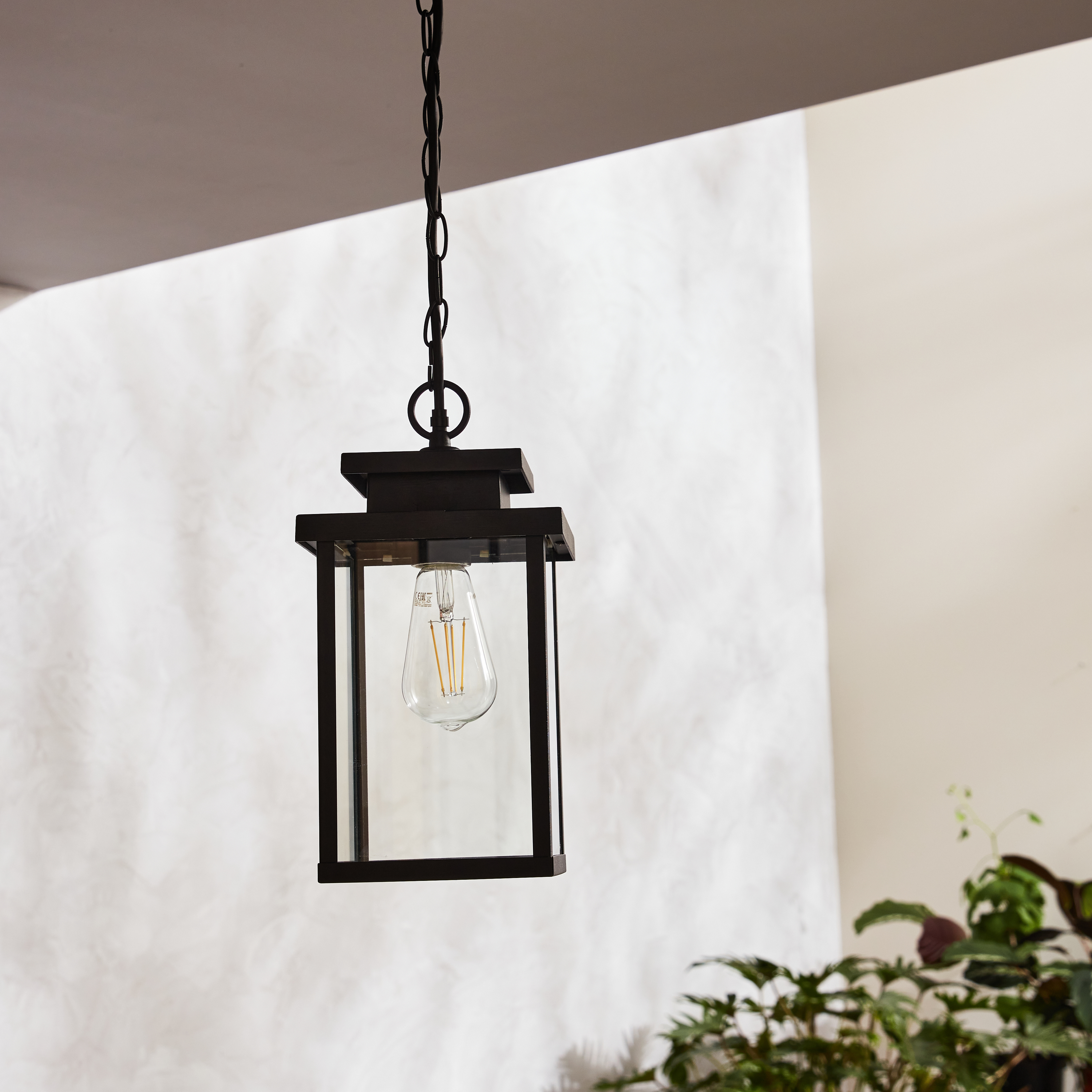 Lámpara de techo exterior meadow inspire e27 negro