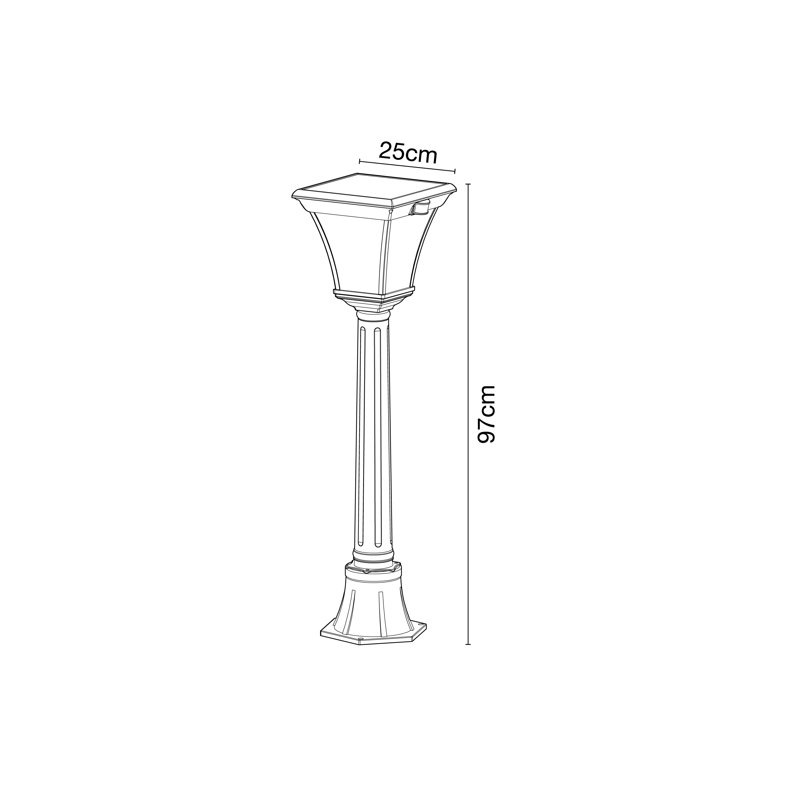 Palo solare piccolo Tova H94.5cm in alluminio INSPIRE - 10