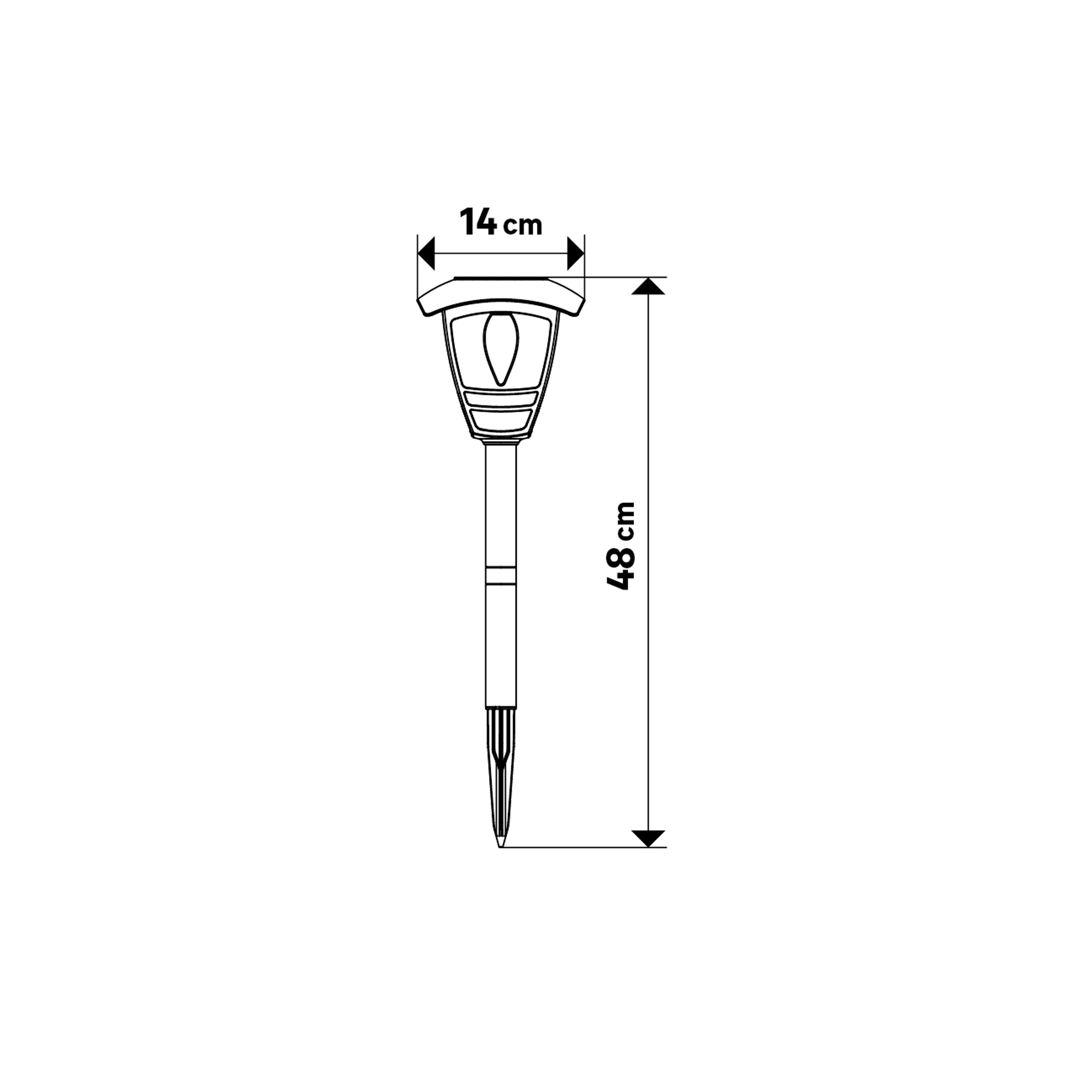 Lampka wbijana solarna IP44 wys. 48 cm czarna Inspire - 6