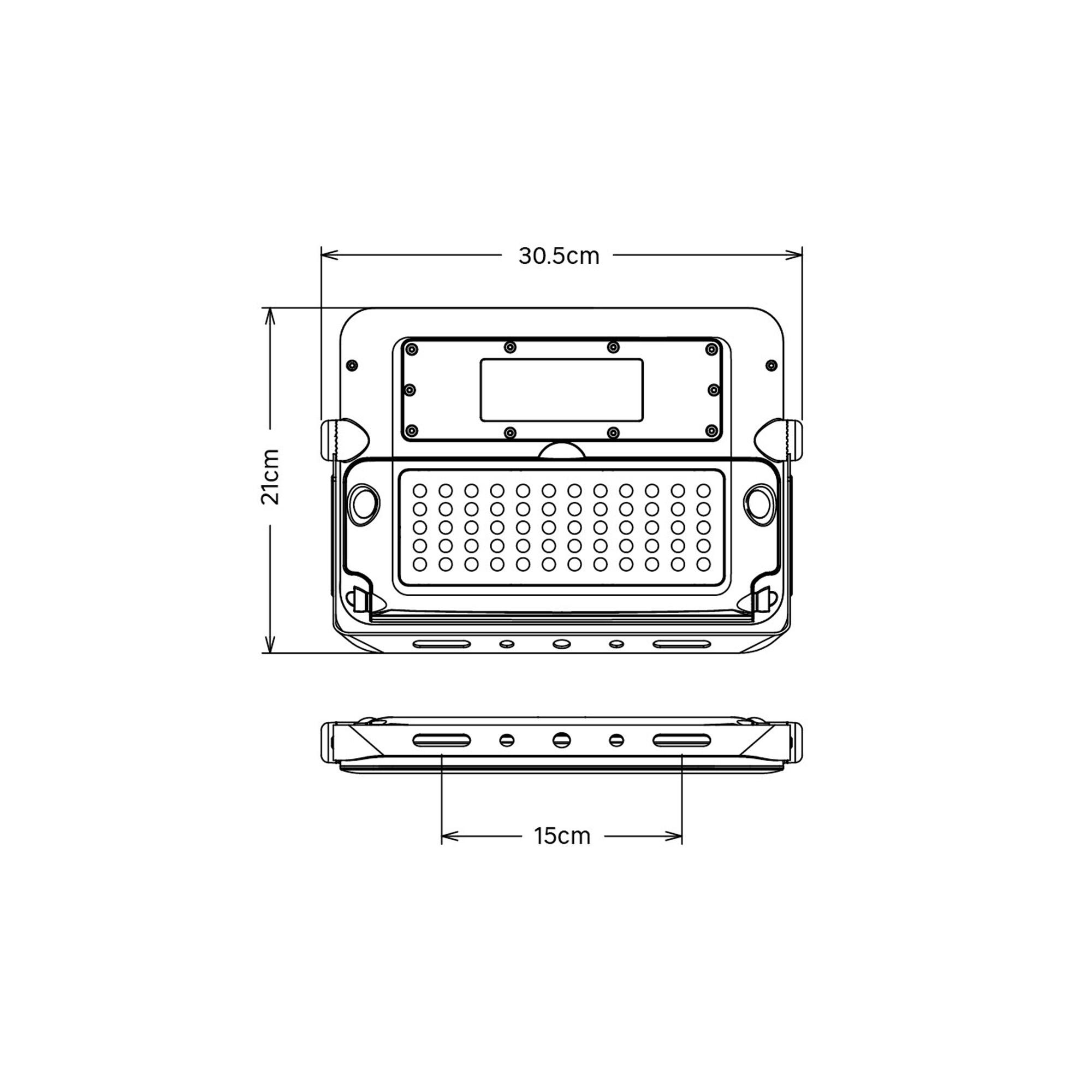 Projetor solar de alumínio 4000k 1200lm ip44 preto Zuzu Inspire - 5