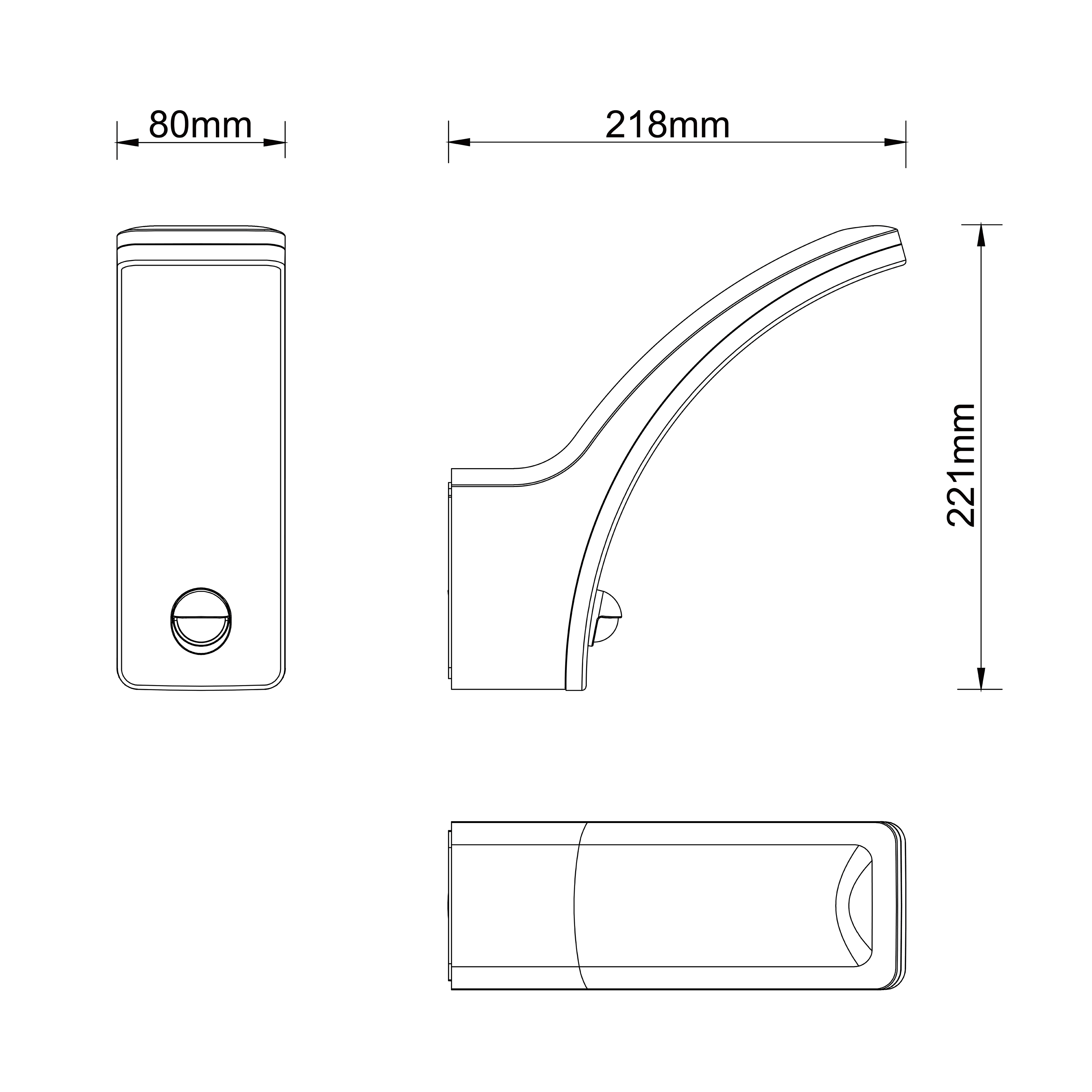 Applique LED moderno da esterno Lakko bianco IP44 con sensore di movimento, luce bianco naturale 1500 lumen, INSPIRE - 9