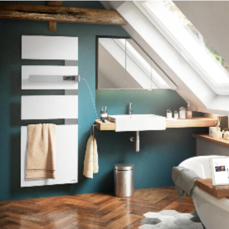 Le sèche-serviettes électrique SAUTER Alutu s'adapte à vos imprévus et votre rythme de vie grâce à la programmation libre et la fonction boost. - 5