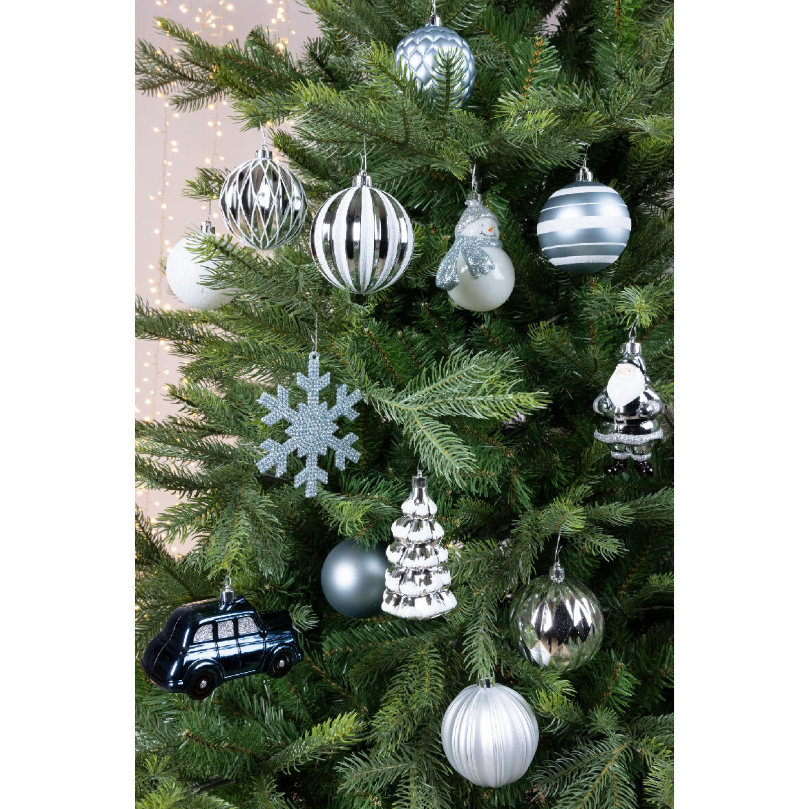 Set di 25 decorazioni per albero di natale in PVC multicolore H 8 x L 8 x P 8 cm - 2