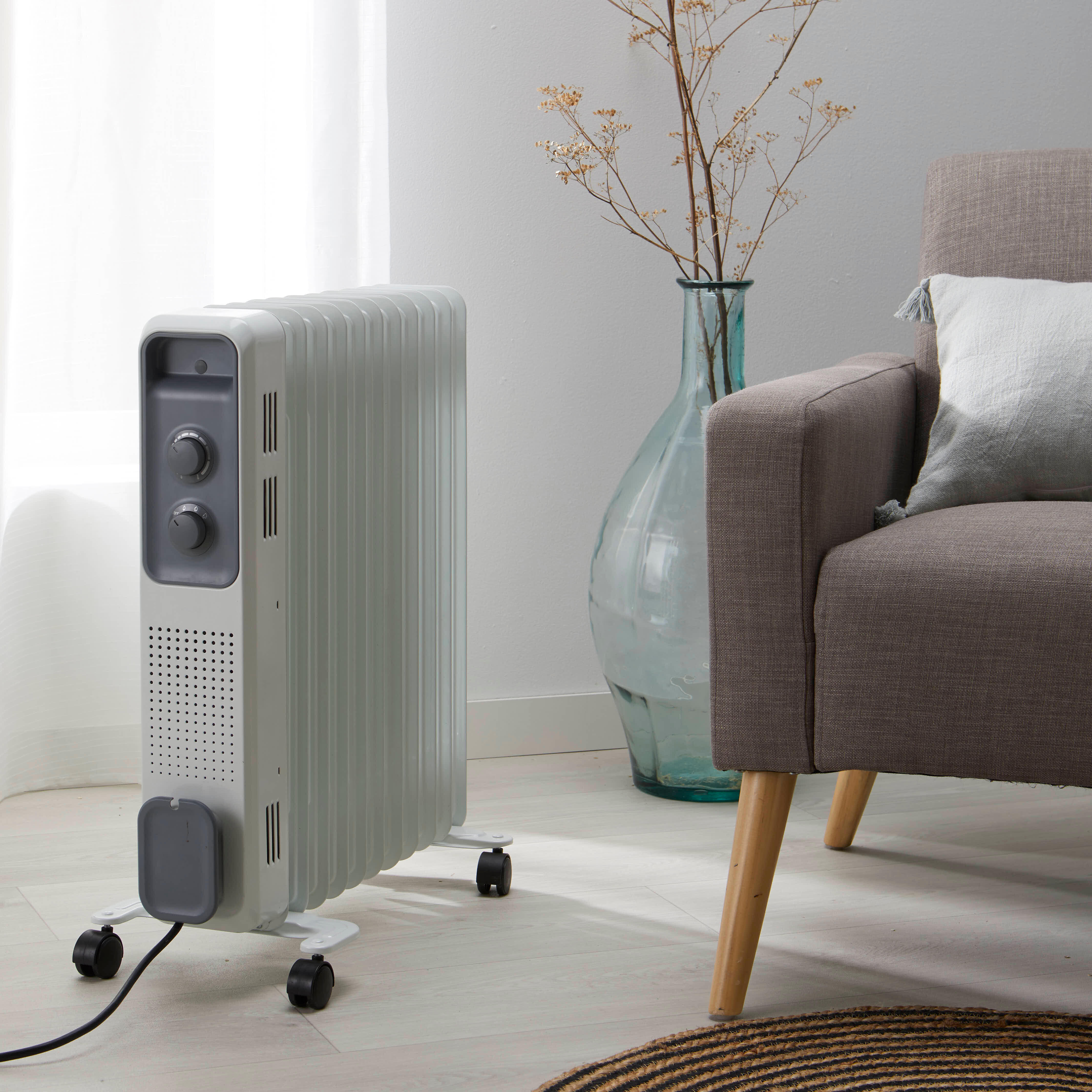 Radiateur bain d'huile électrique 2500W EQUATION Basic blanc - 6