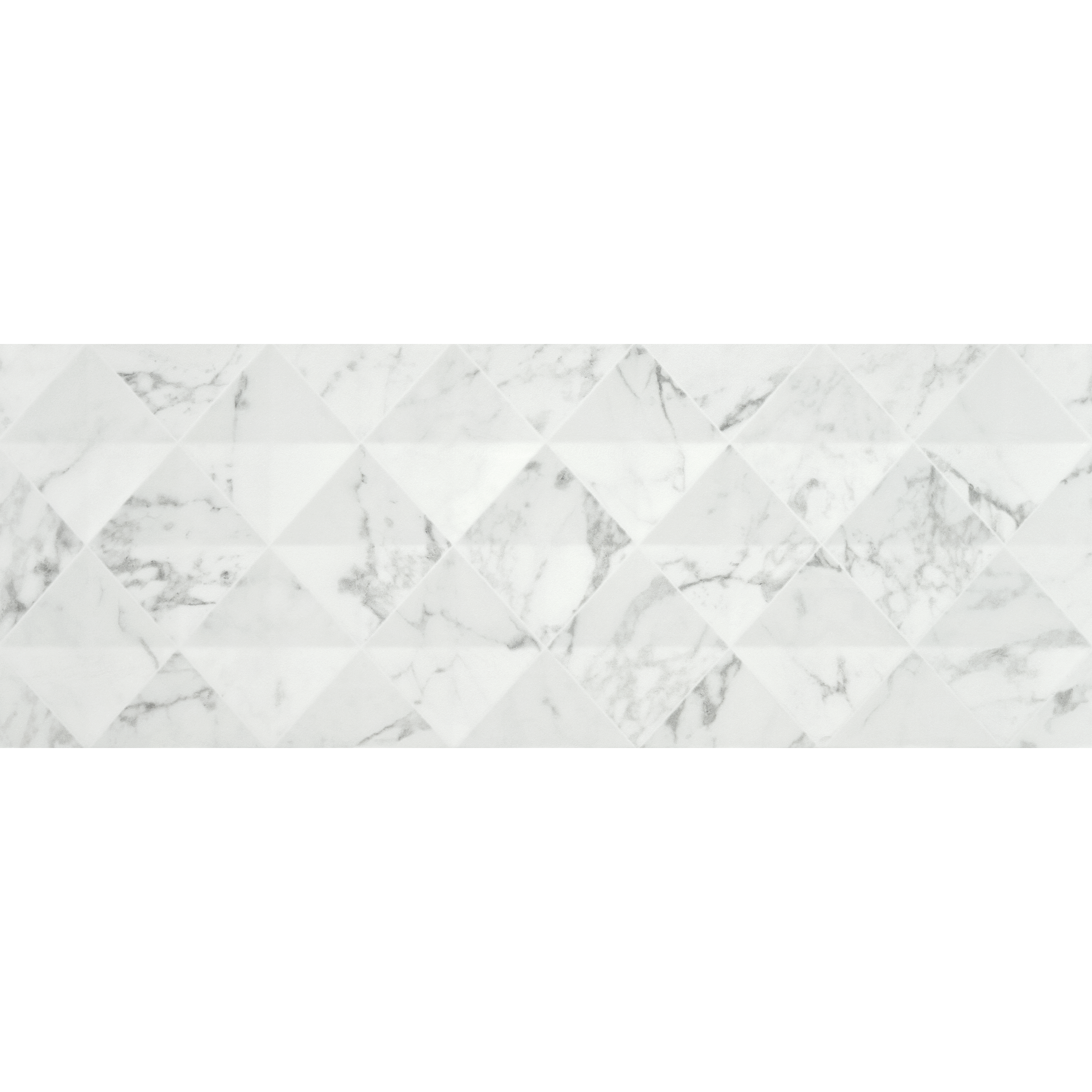 Azulejo cerámico storm efecto mármol relieve blanco diamond 33.3x90 cm artens