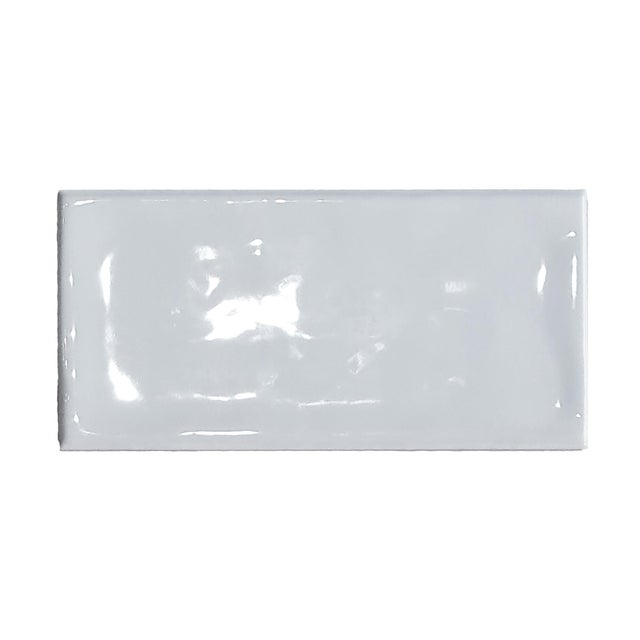 Azulejo  cerámico District efecto zellige blanco brillante 7.3x15 cm ARTENS