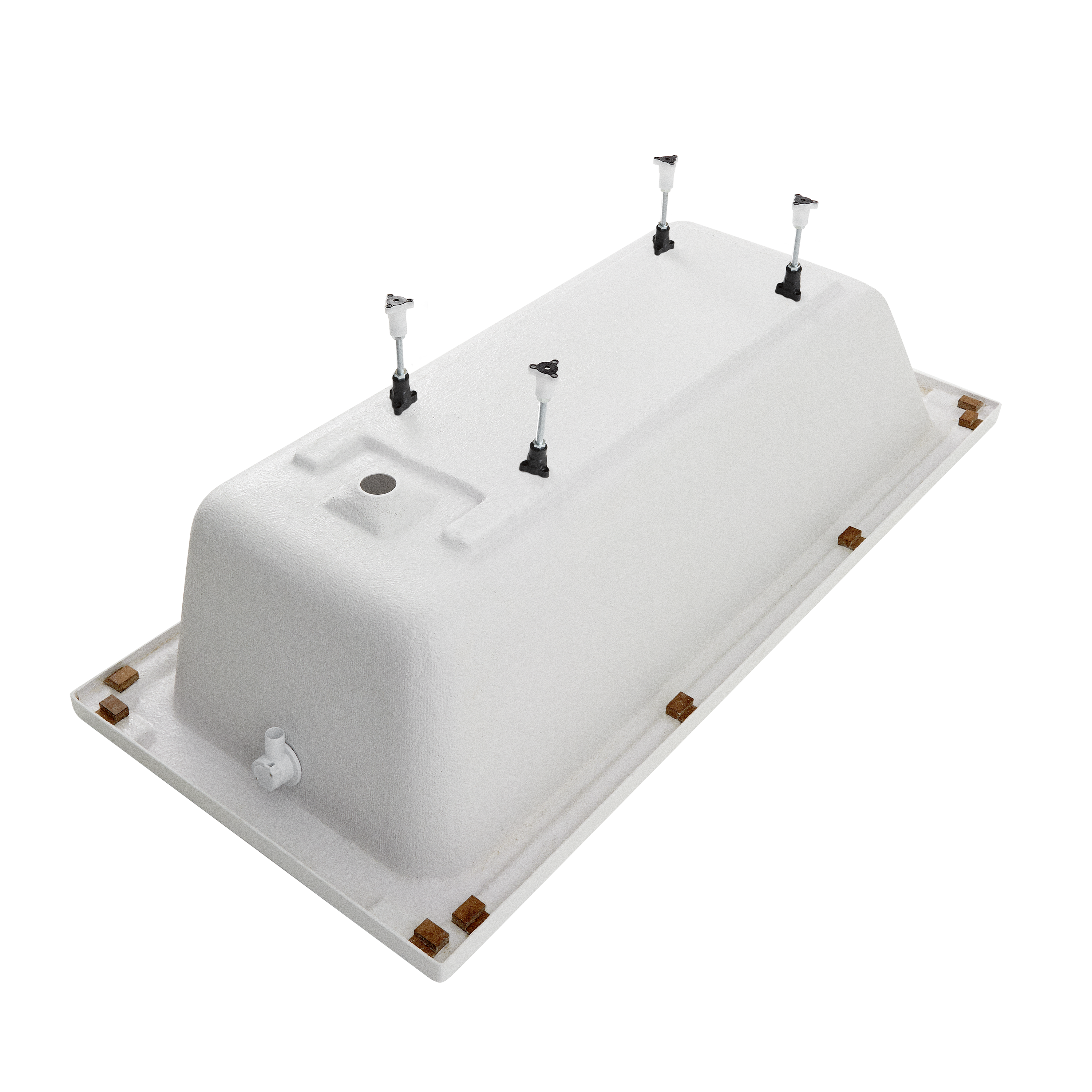 Baignoire rectangulaire L.160x l.75 cm blanc brillant, SENSEA Remix - 3