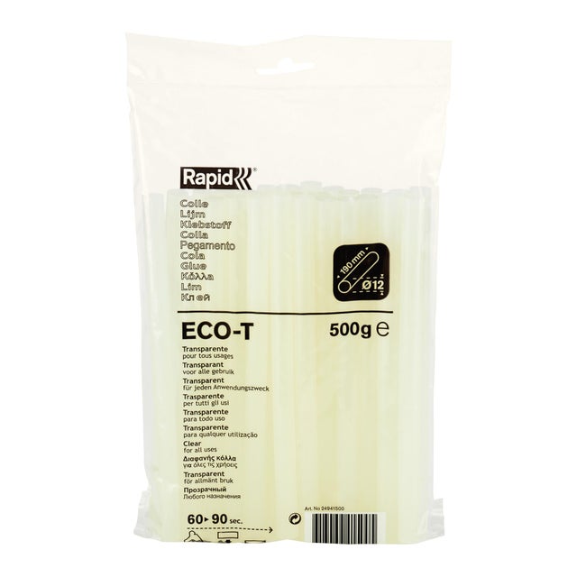 Stick di colla a caldo RAPID trasparente L 190 mm Ø 12 mm 500 g