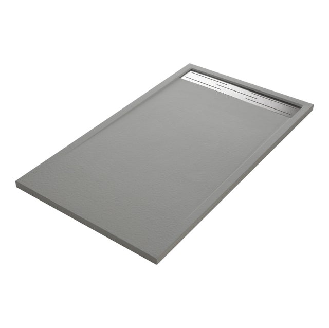 Piatto doccia SENSEA in resina Neo Metal Grid grigio L 70 x L 140 x H 3.5 cm opaco effetto pietra