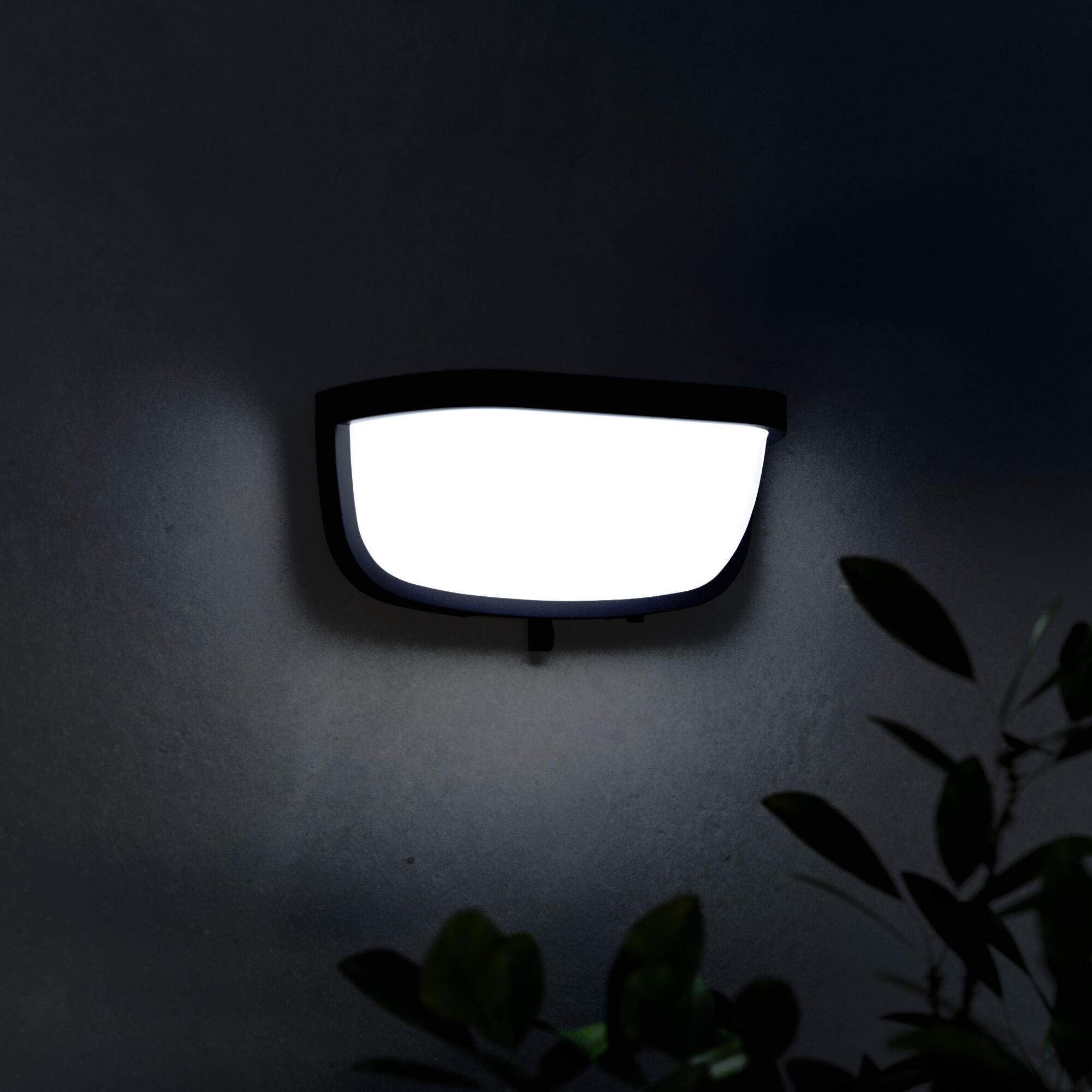 Candeeiro de parede solar 900lm IP44 27X12,3 cm preto Inspire - 14