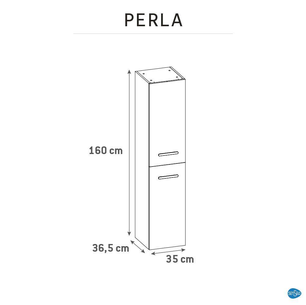 Colonne 2p l.35 x H.160 x P.36.5 cm blanc mat Perla - 4