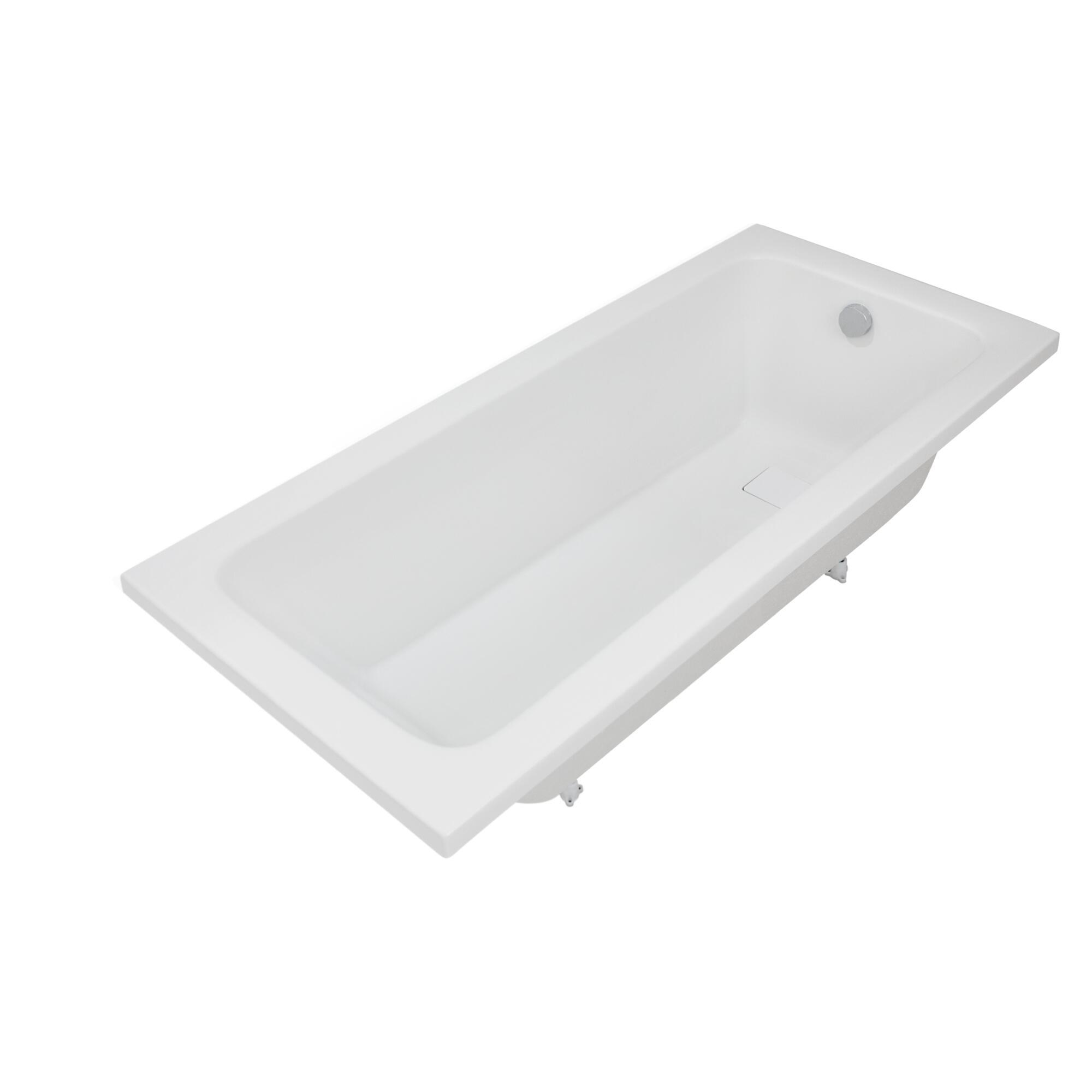 Baignoire rectangulaire L.160x l.75 cm blanc brillant, SENSEA Remix - 2