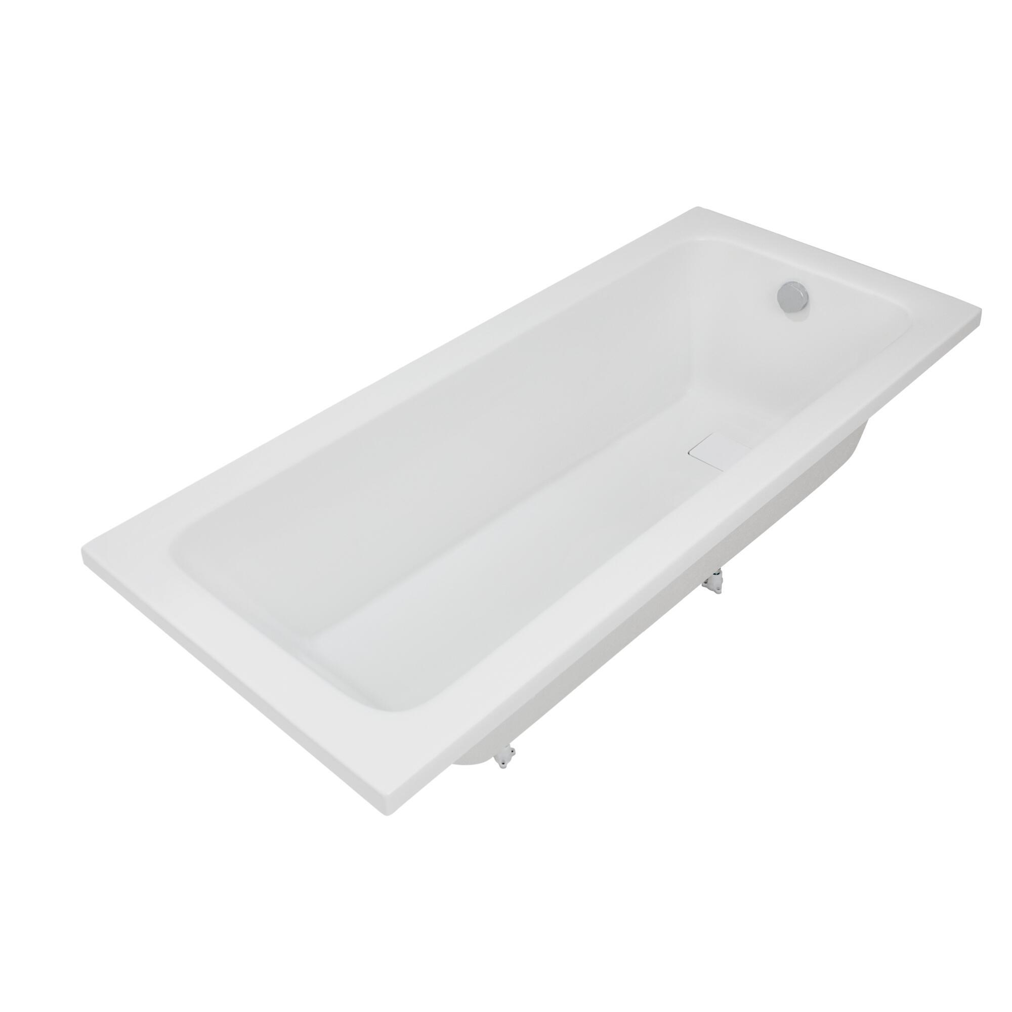 Baignoire rectangulaire L.170x l.75 cm blanc brillant, SENSEA Remix - 2
