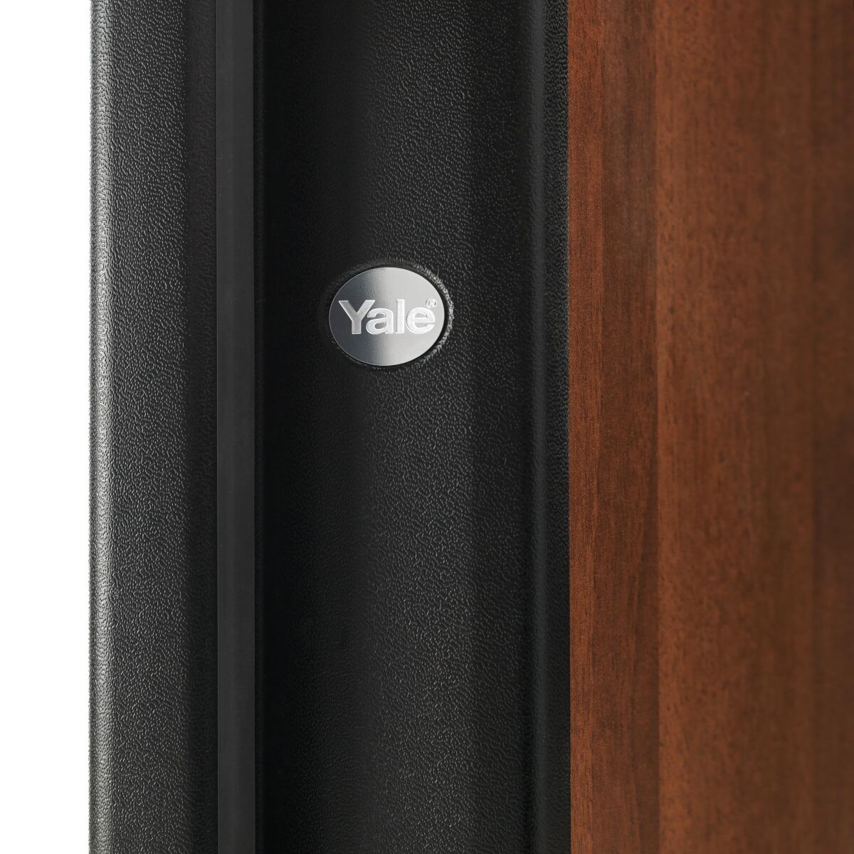 Porta blindata YALE Ghepard L 80 x H 210 cm in melaminico noce scuro, apertura spingere a destra, falso telaio incluso - 6