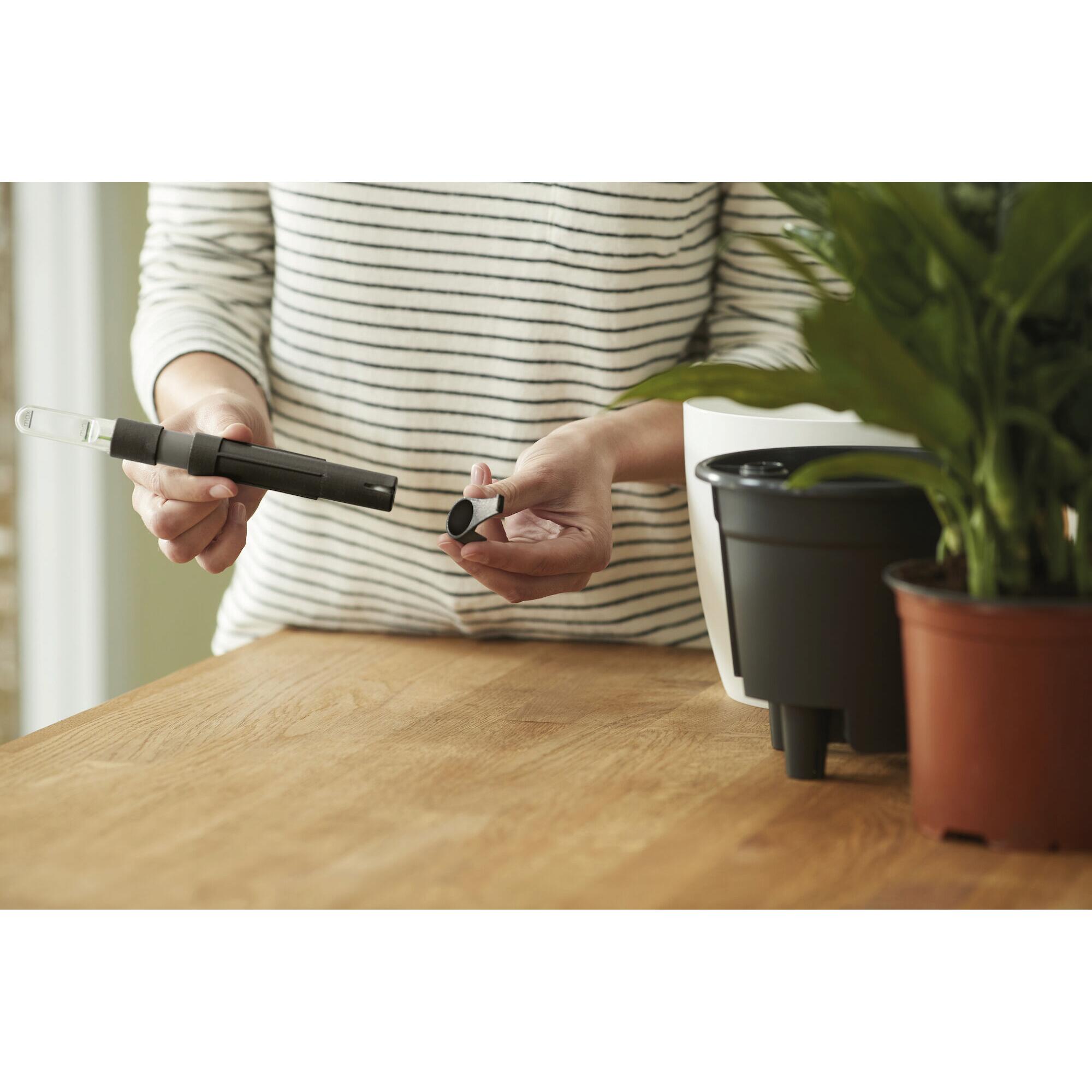 Vaso con supporto ELHO Auto-irrigante in polipropilene nero H 34.5 x ø 36 cm - 5