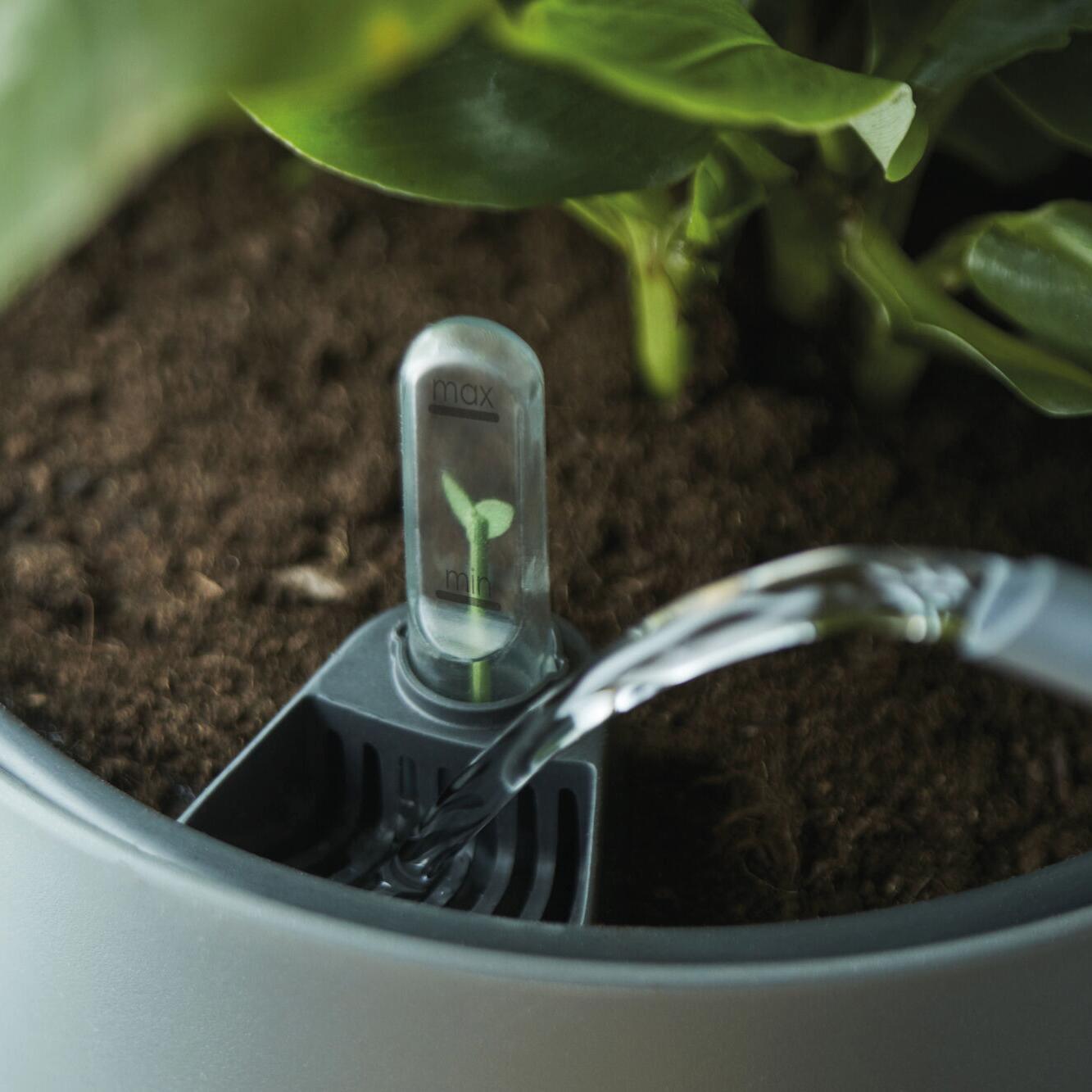 Vaso con supporto ELHO Auto-irrigante in polipropilene nero H 34.5 x ø 36 cm - 3