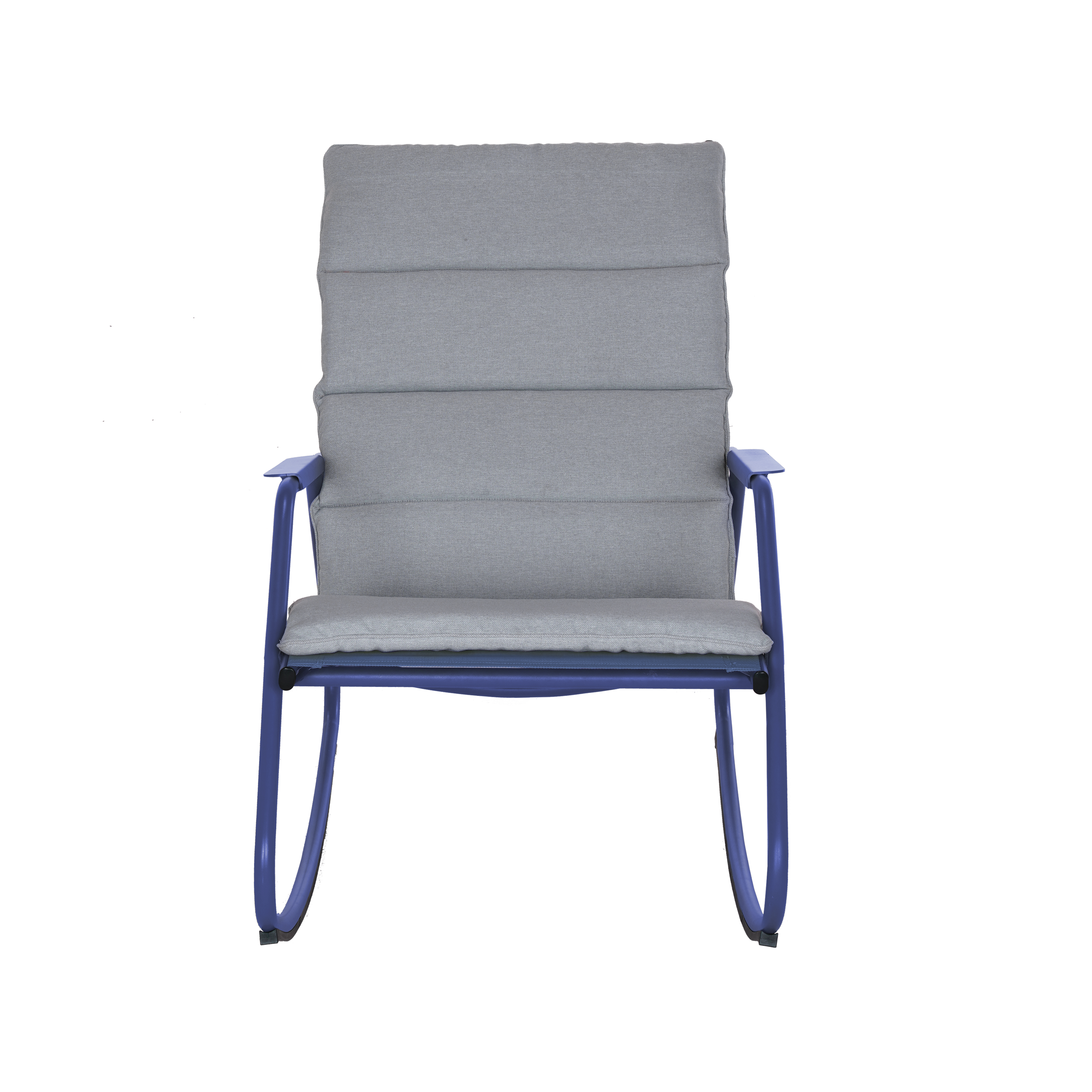 Sillón mecedora de exterior Naterial Lyco de acero azul - 3