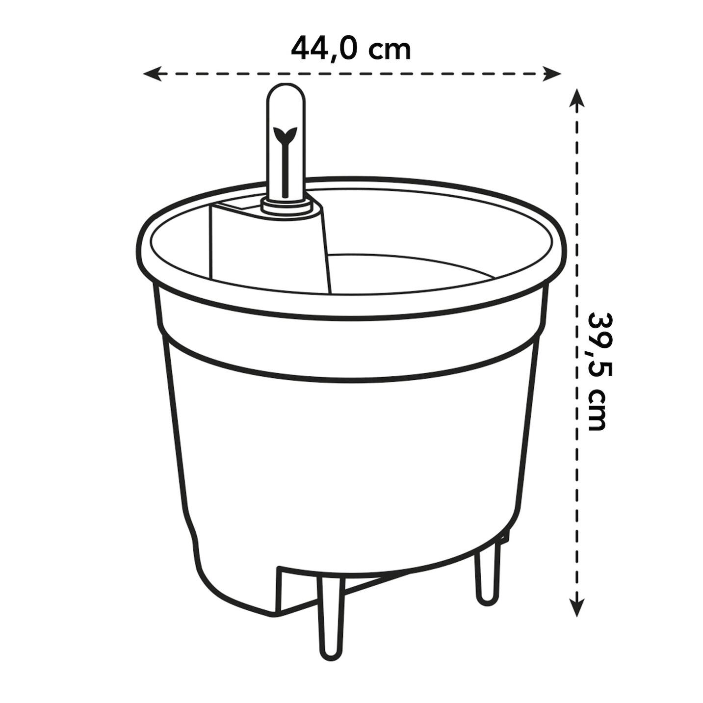 Vaso con supporto ELHO Auto-irrigante in polipropilene nero H 39 x ø 42.8 cm - 7