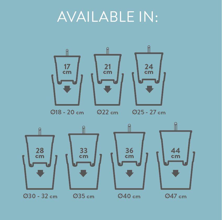 Vaso con supporto ELHO Auto-irrigante in polipropilene nero H 34.5 x ø 36 cm - 6