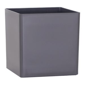 Vaso Quadrato Da Esterno Color Santiago Da Esterno E Giardino Per Piante E Fiori / 15 Cm Nero 88037364