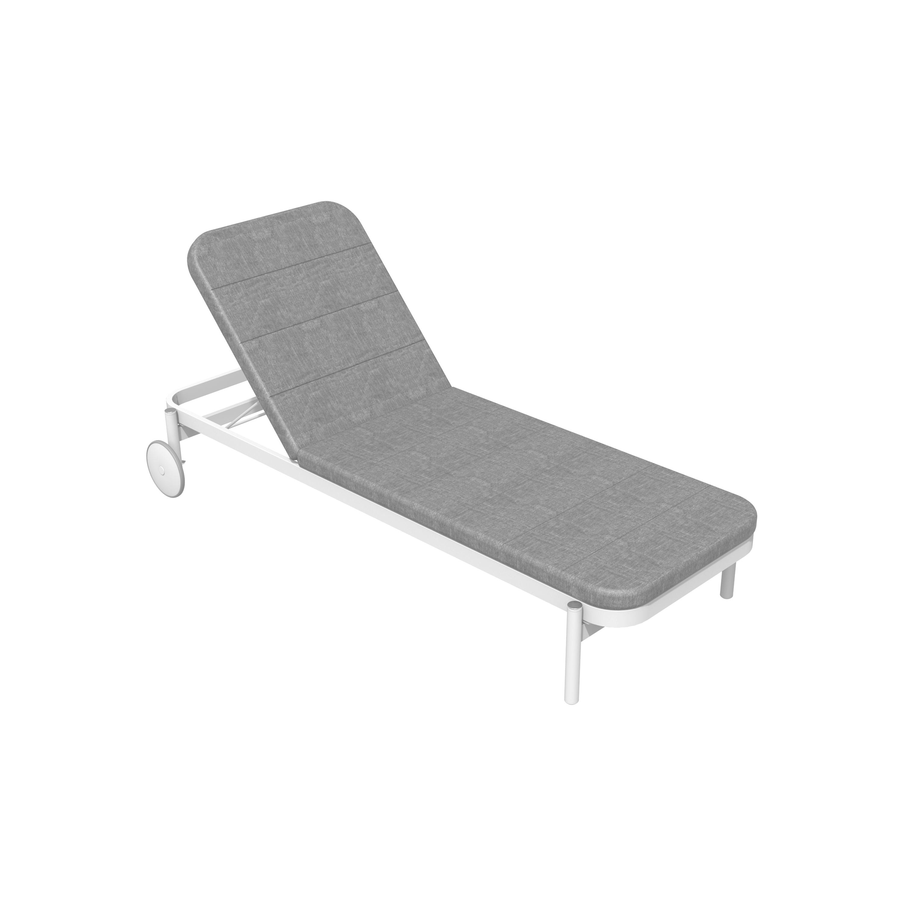 Espreguiçadeira de alumínio NATERIAL ARENA 82X198X30/92 BRANCO - 21