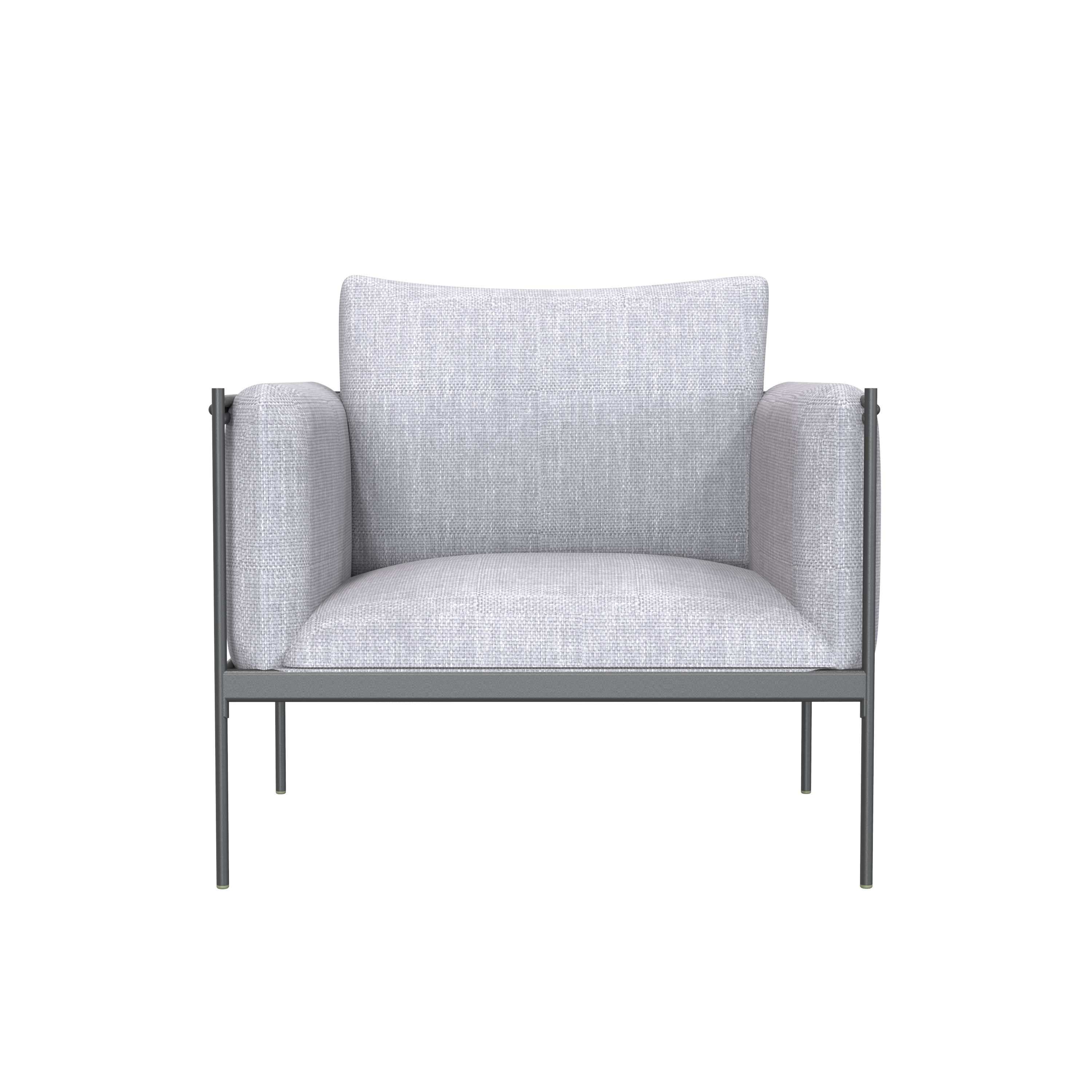 Conjunto jardim relax mesa e 2 cadeiras aço cinza escuro Levo Naterial - 12