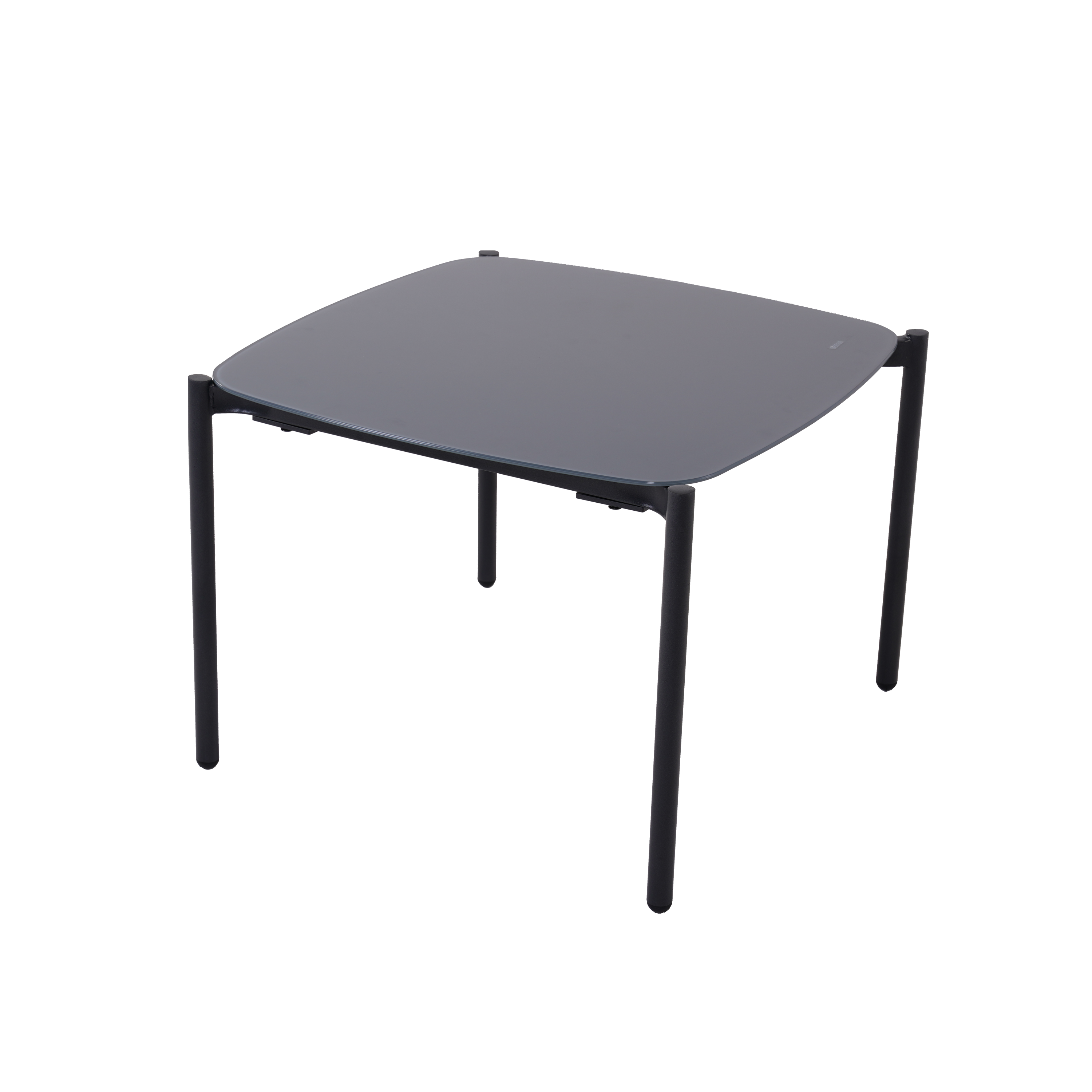 Conjunto jardim relax mesa e 2 cadeiras aço cinza escuro Levo Naterial - 3