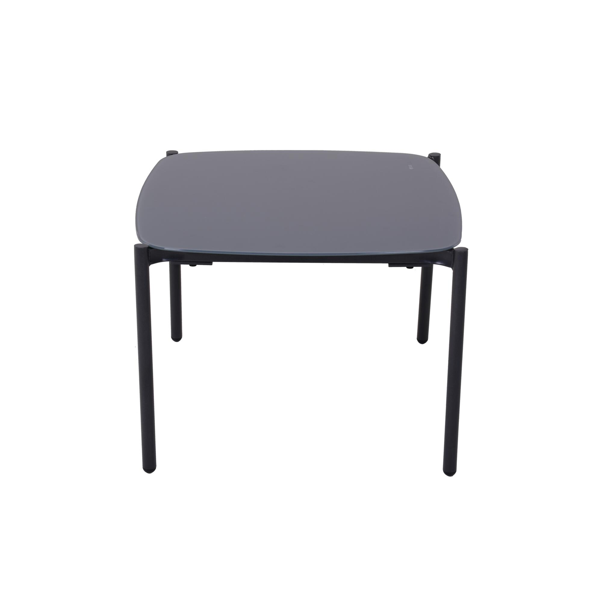 Conjunto jardim relax mesa e 2 cadeiras aço cinza escuro Levo Naterial - 2