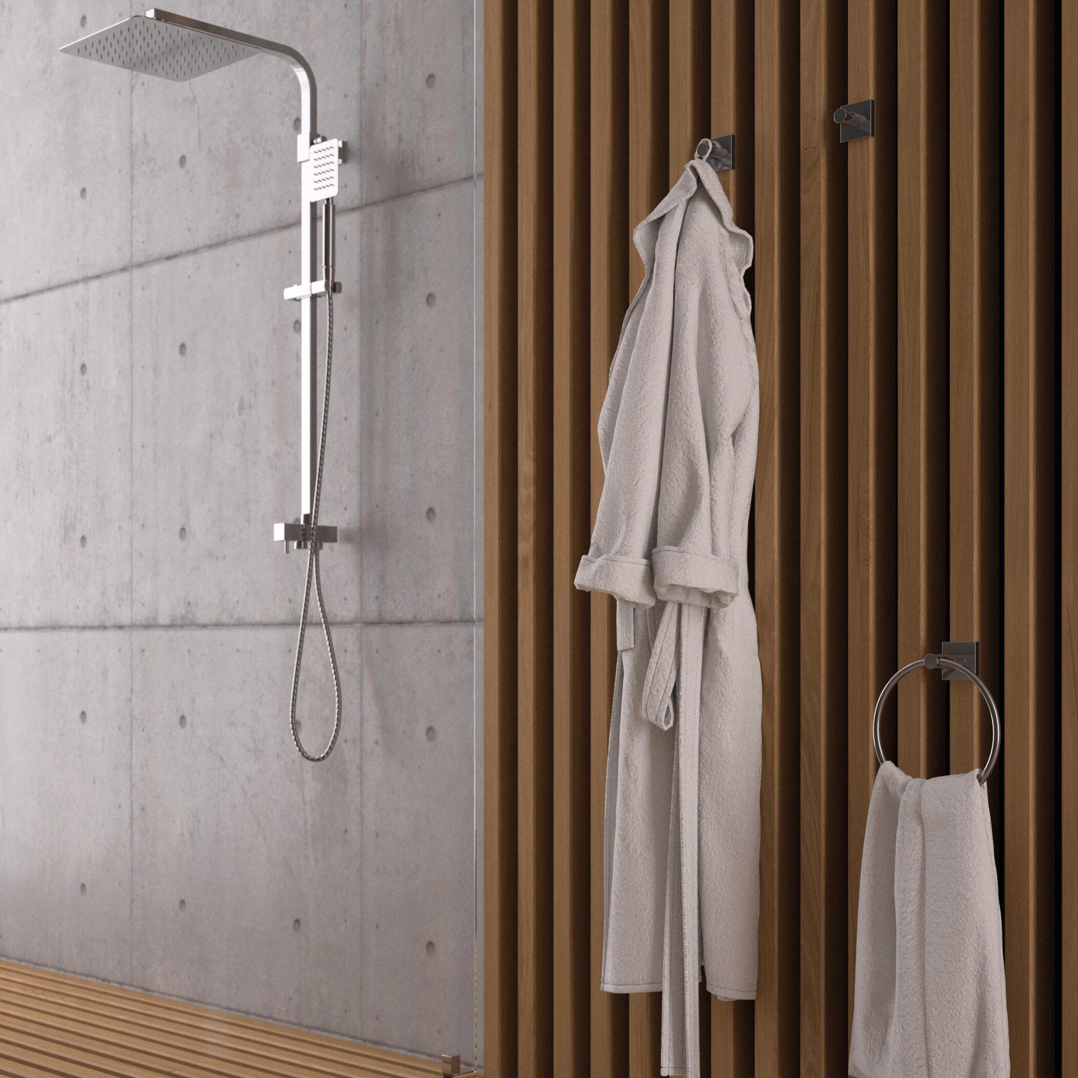 Gancio appendiabiti da avvitare  METAFORM Hotel maison in zama inox lucido L 5 x H 5 cm - 6