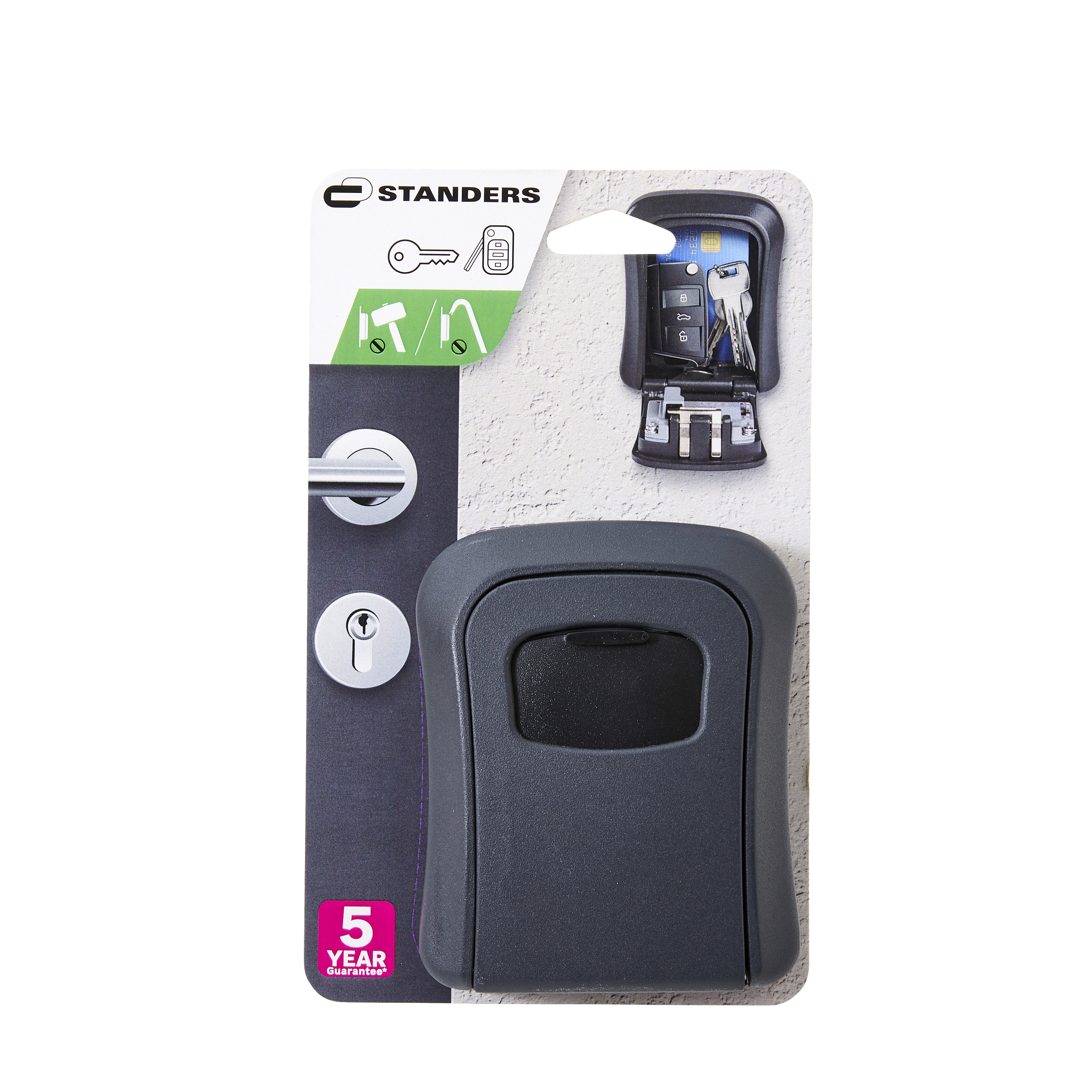 Boîte à clé sécurisée STANDERS Minisafe à fixer, H.11.6 x l.9.6 x P.4 cm - 9