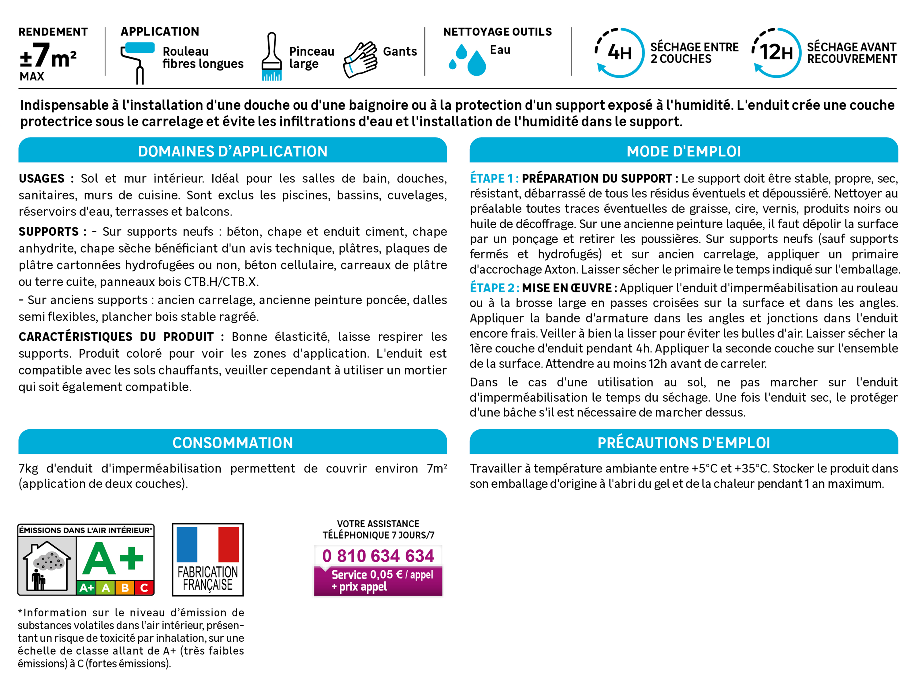 Enduit d'imperméabilisation mur et sol AXTON 7KG - 4