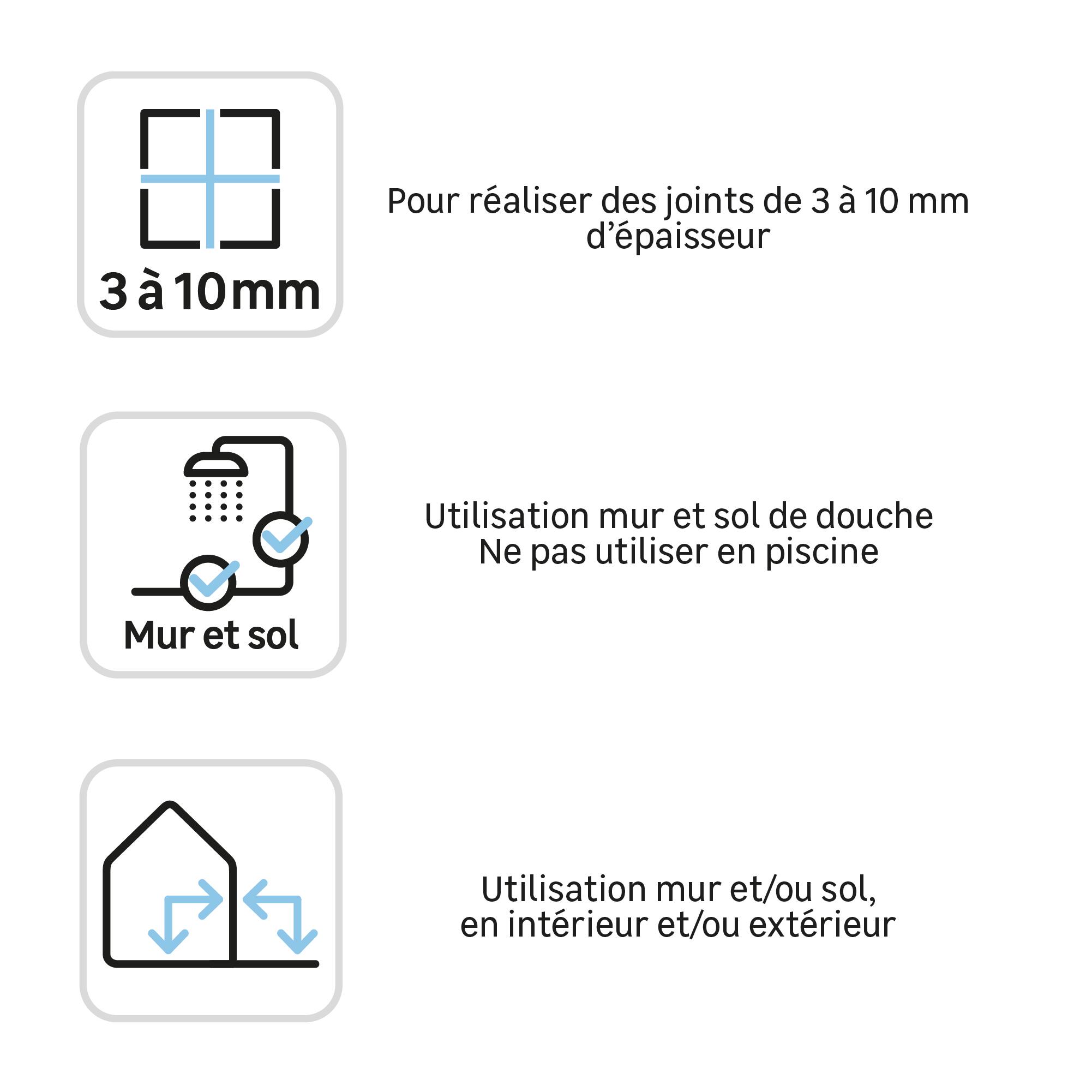Joint poudre carrelage / mosaïque supérieur à 3mm AXTON ivoire 1KG - 3