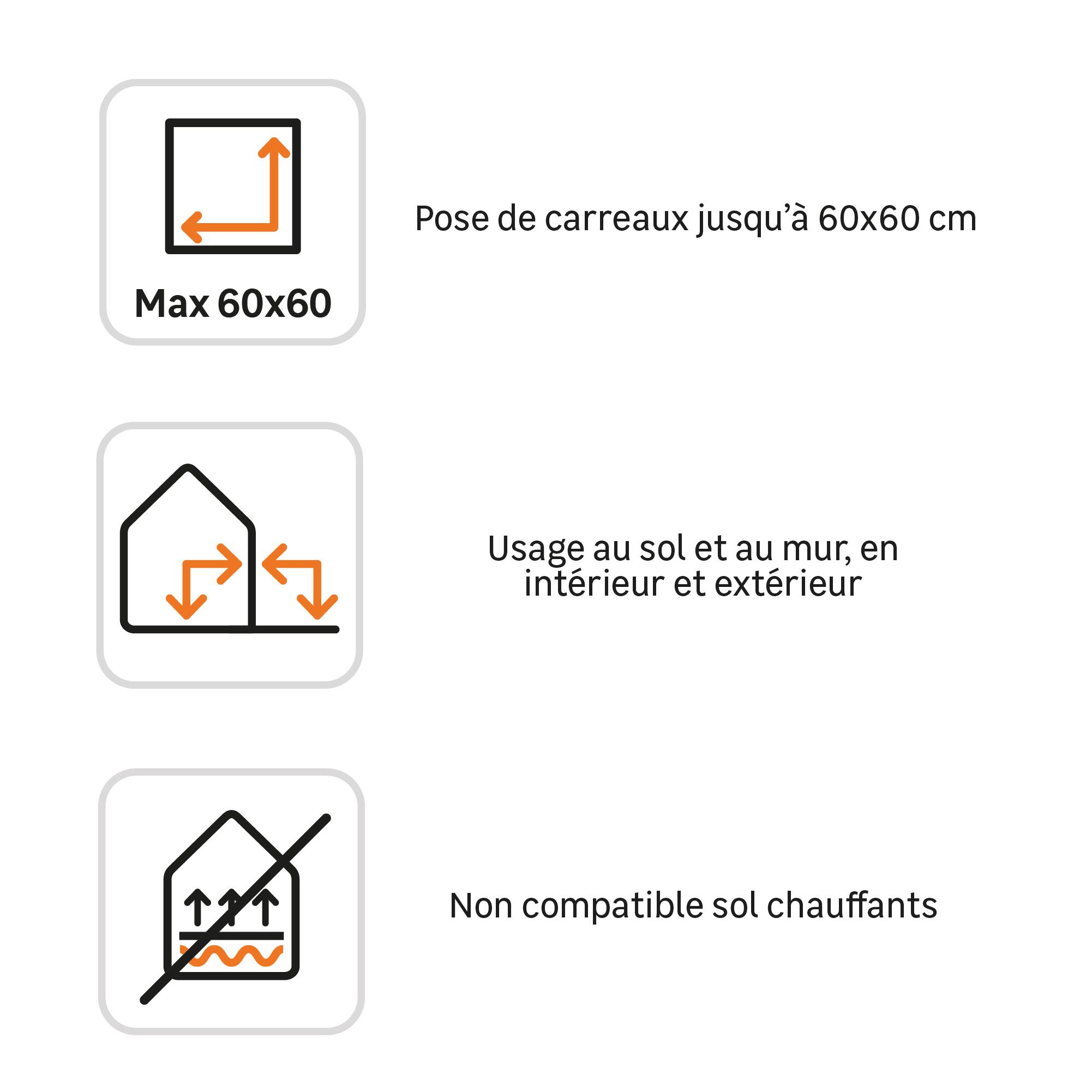 Mortier colle sol/mur, 60x60, intérieur/extérieur, gris AXTON 25kg - 3