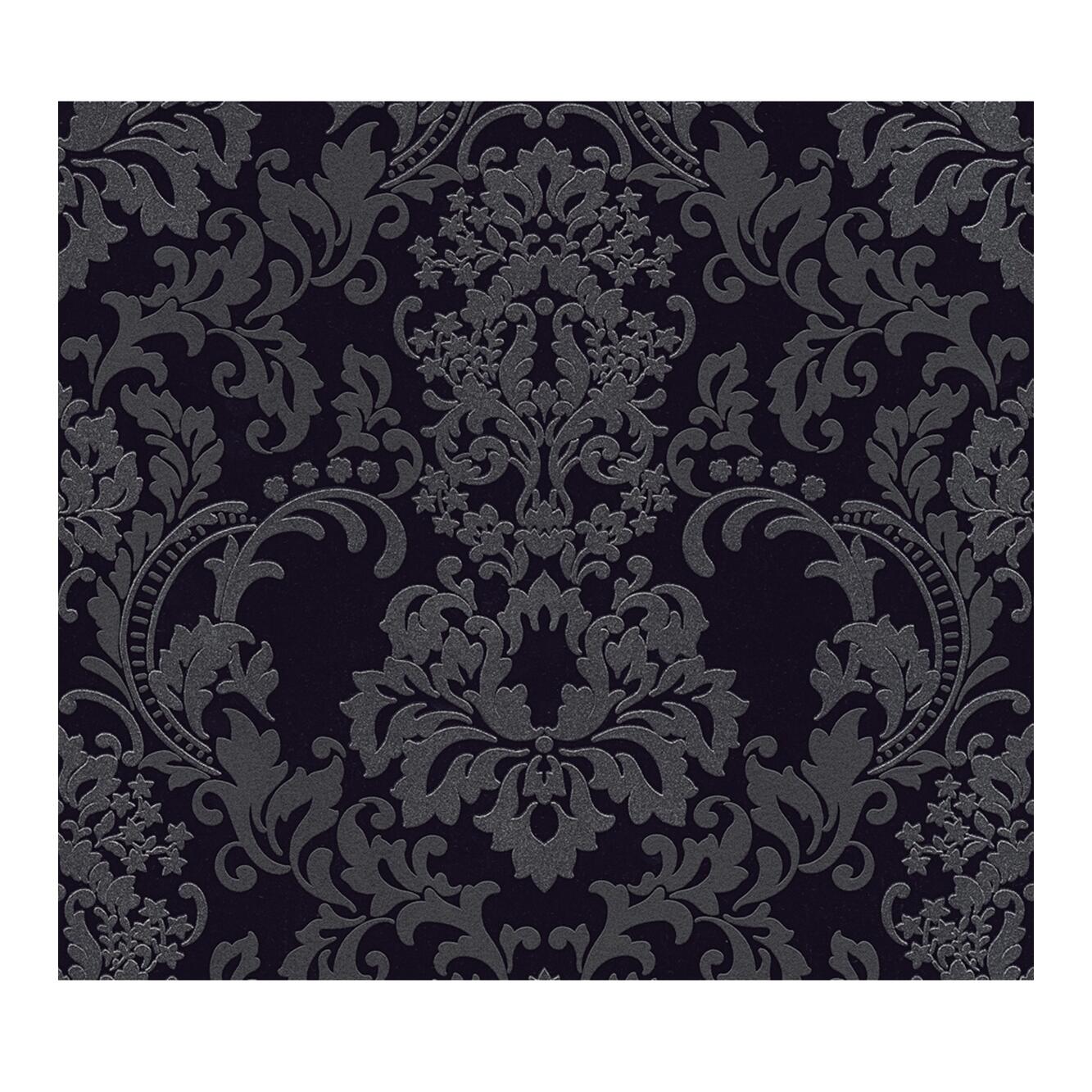 Carta da parati Damas Heidi nero, 53 cm x 10 m - 4