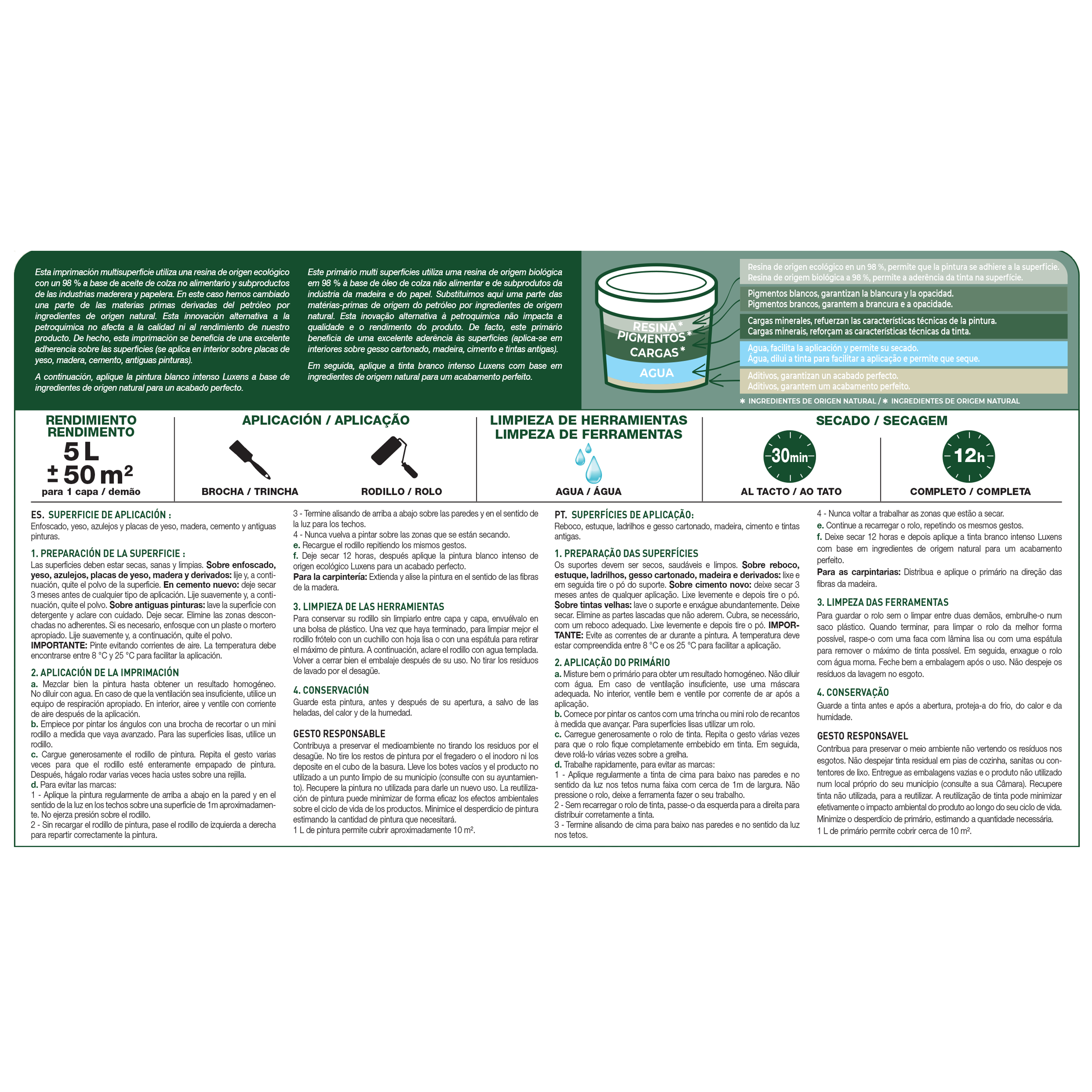 Imprimación universal LUXENS biobase 5L - 4