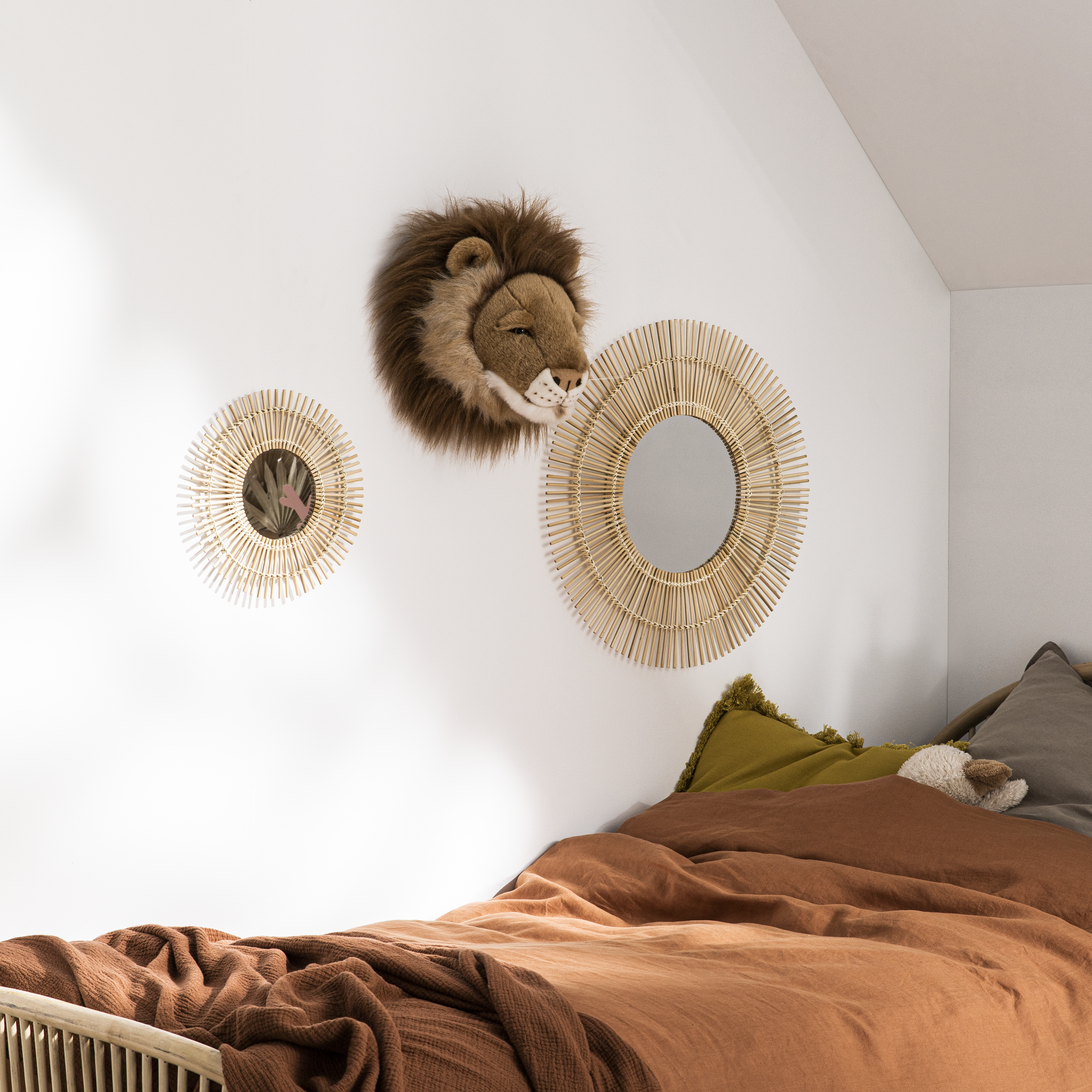 Lustro w bambusowej ramie Bamboo okrągłe śr. 30 cm Inspire - 12