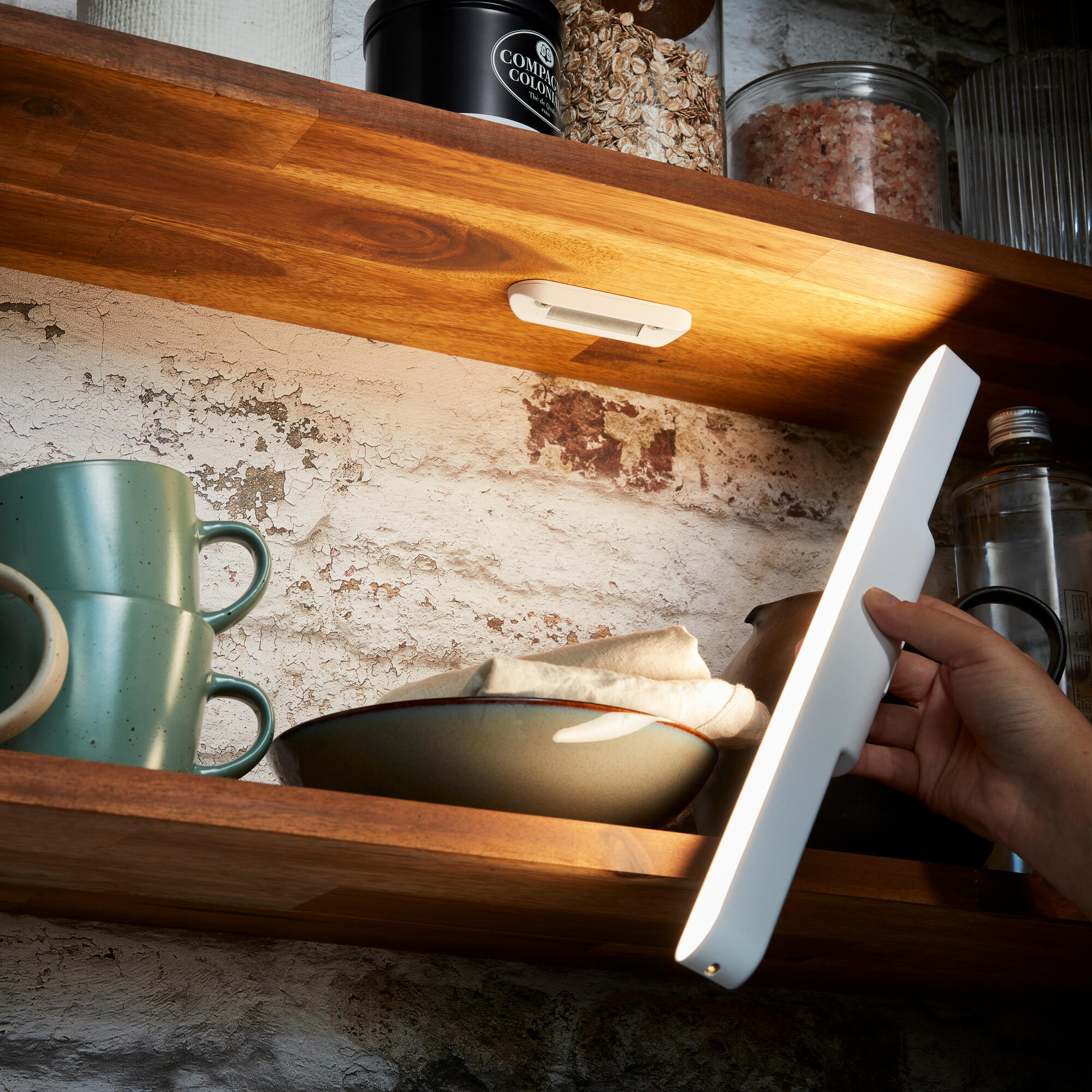 Réglette LED rechargeable USB, L.40 cm, orientable, blanc INSPIRE Leila - 2