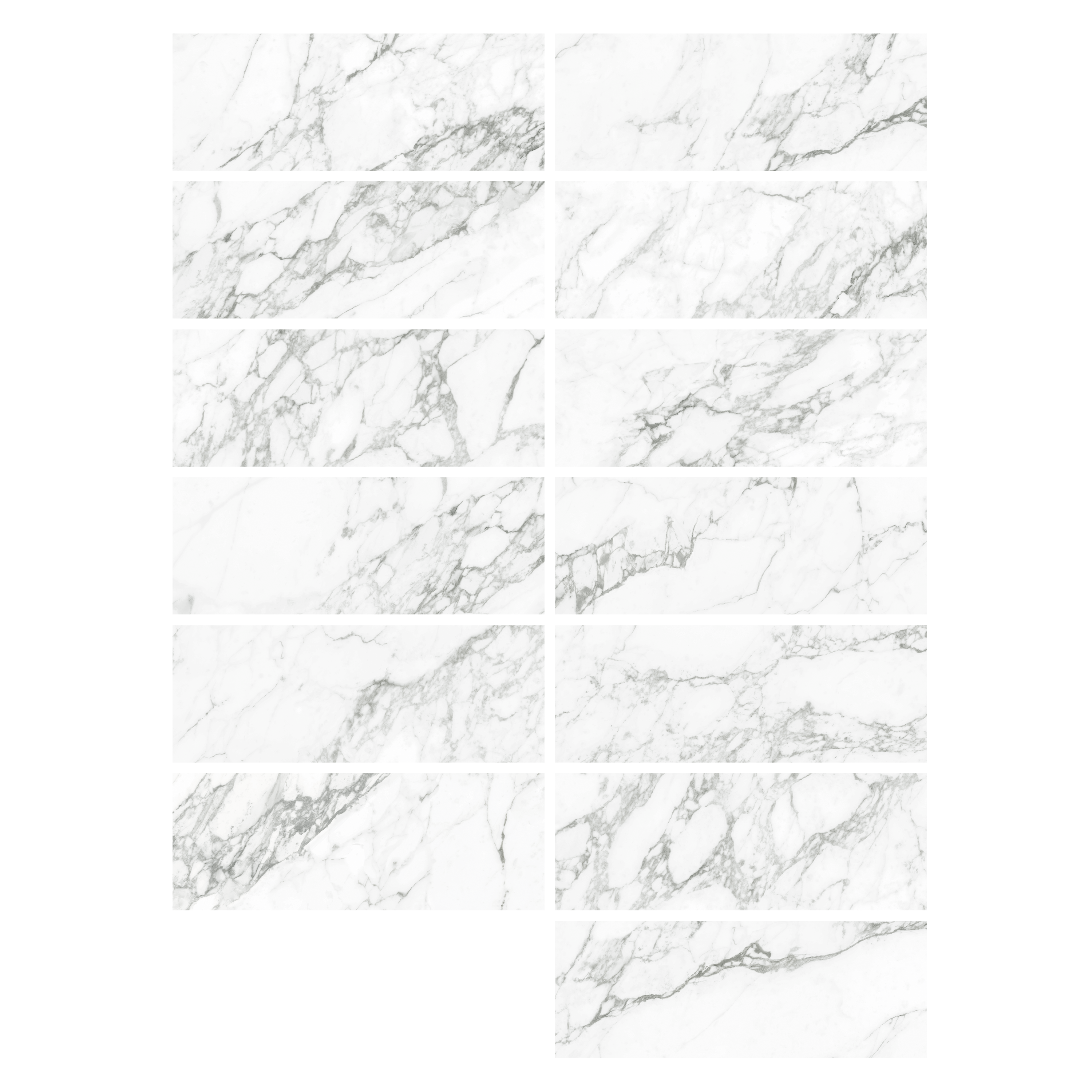 Carrelage mur intérieur effet marbre blanc Storm l.33.3 x L.90 cm x Ep.10.5 mm A - 8