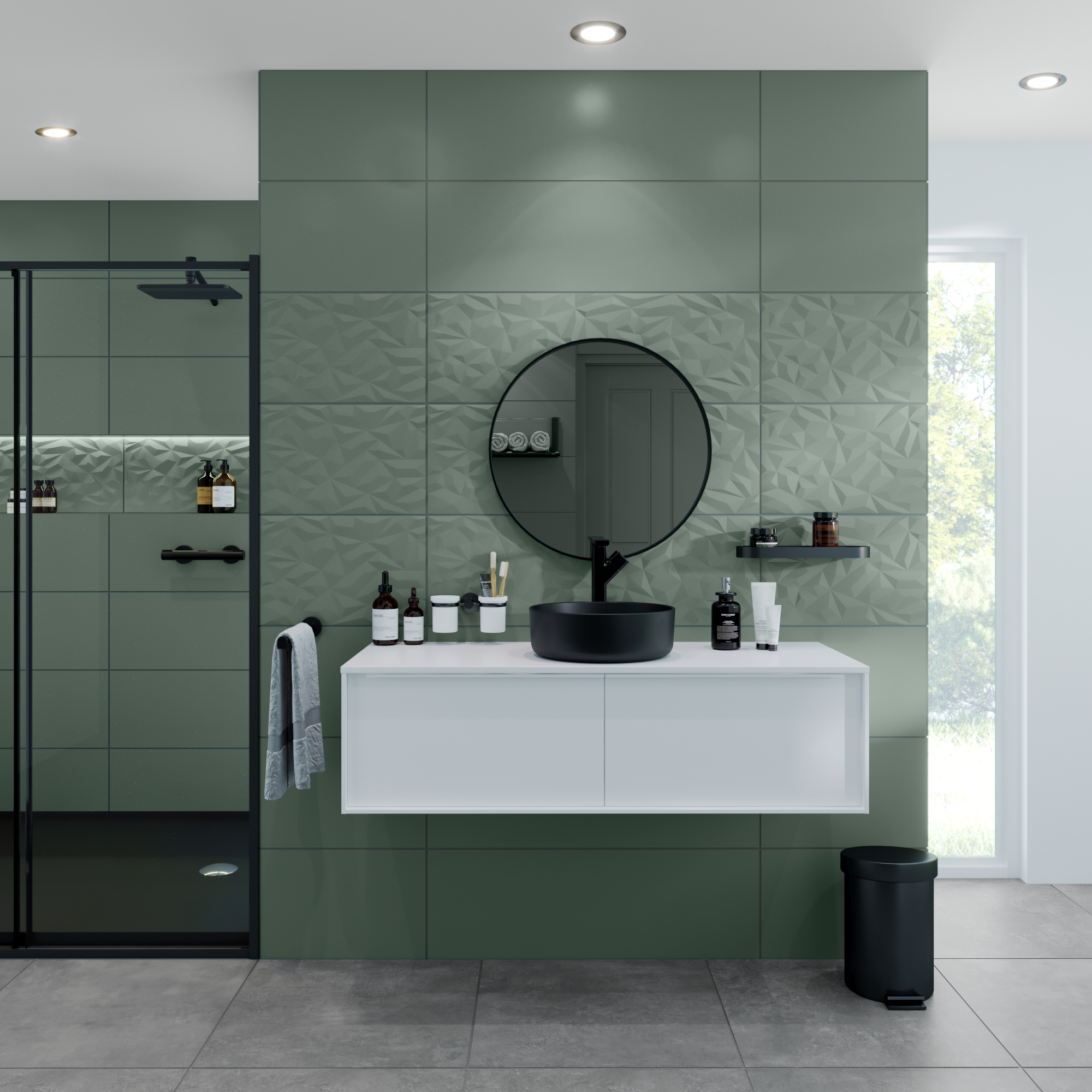 Pavimento / Revestimento cerâmico Artens Urban Prata 60x60 cm - 10