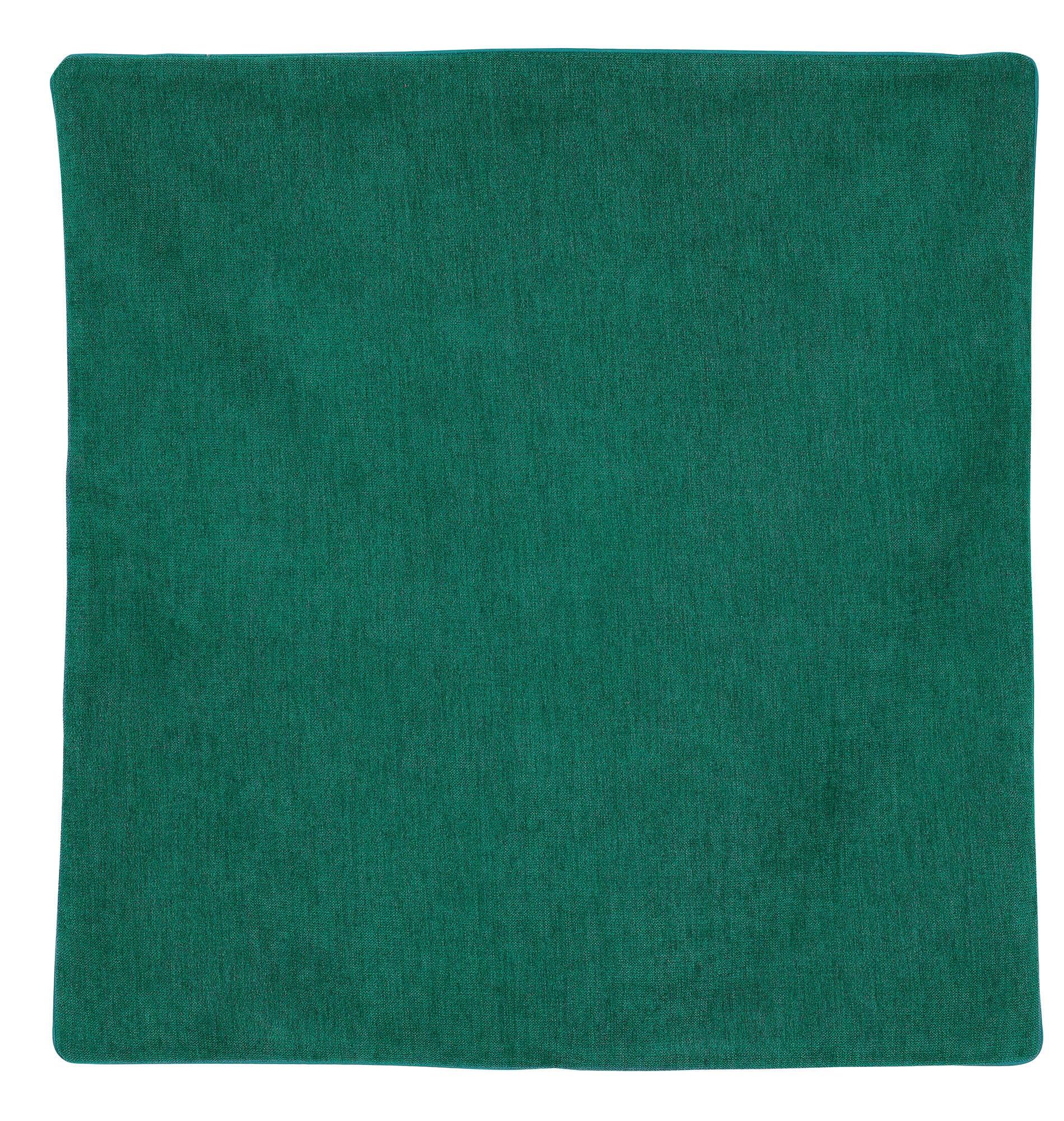 Funda de cojín cuadrada alaska poliéster liso verde con cremallera 60 x 60 cm