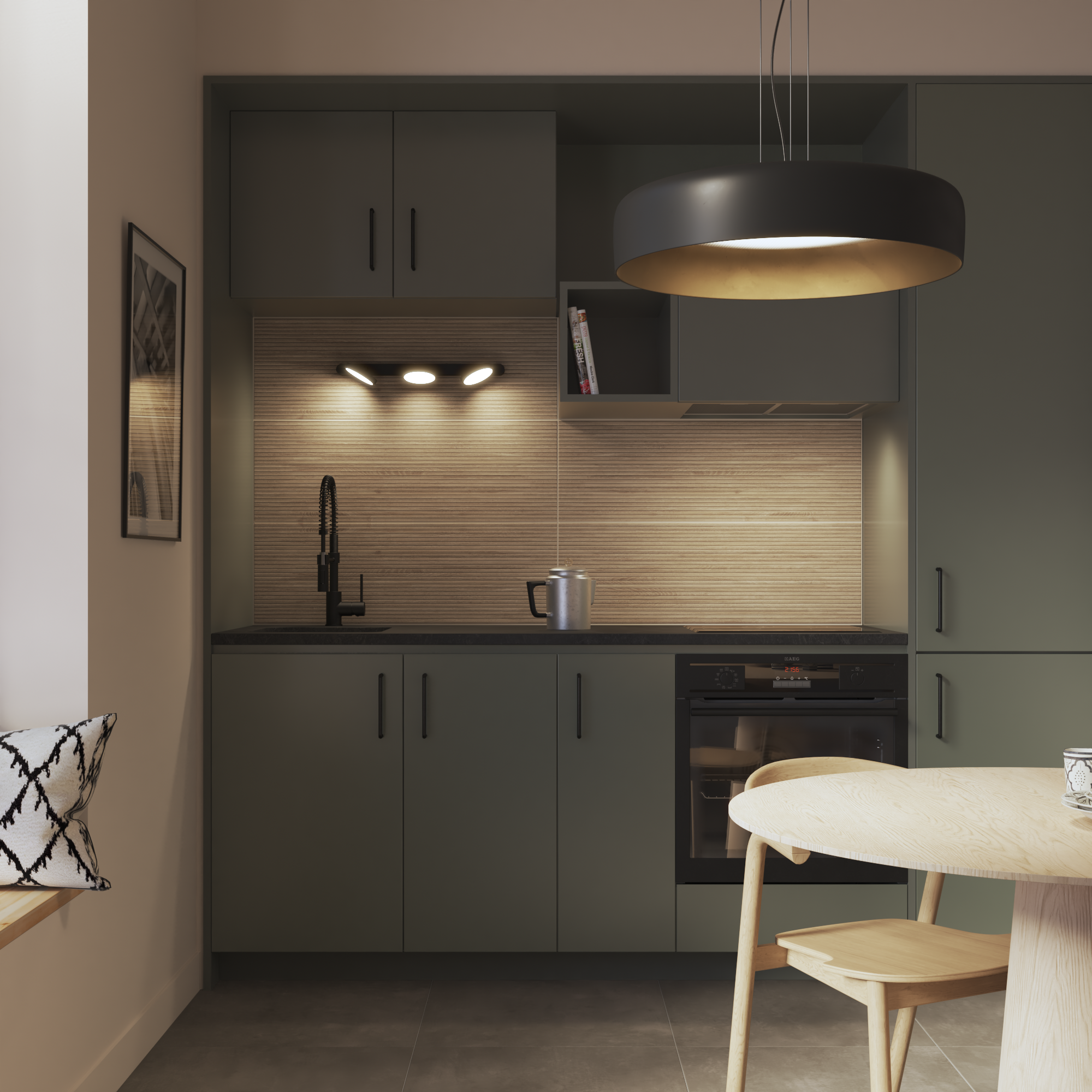 Carrelage mur intérieur effet panneau de lattes rayure naturel Balade l.30 x L.9 - 4