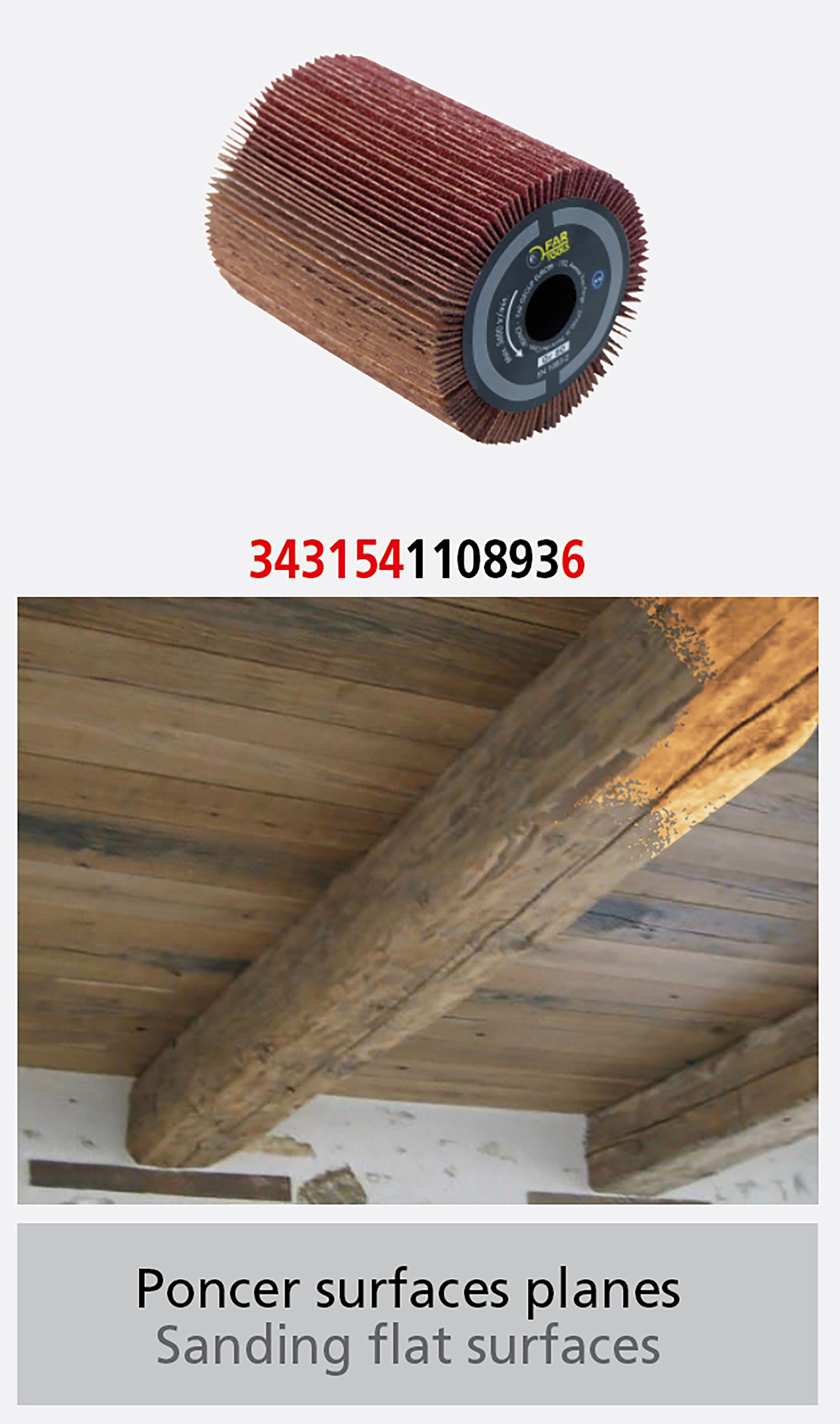 Brosse à lamelles FARTOOLS pour rénovateur 115018, 80 x 100 mm - 3