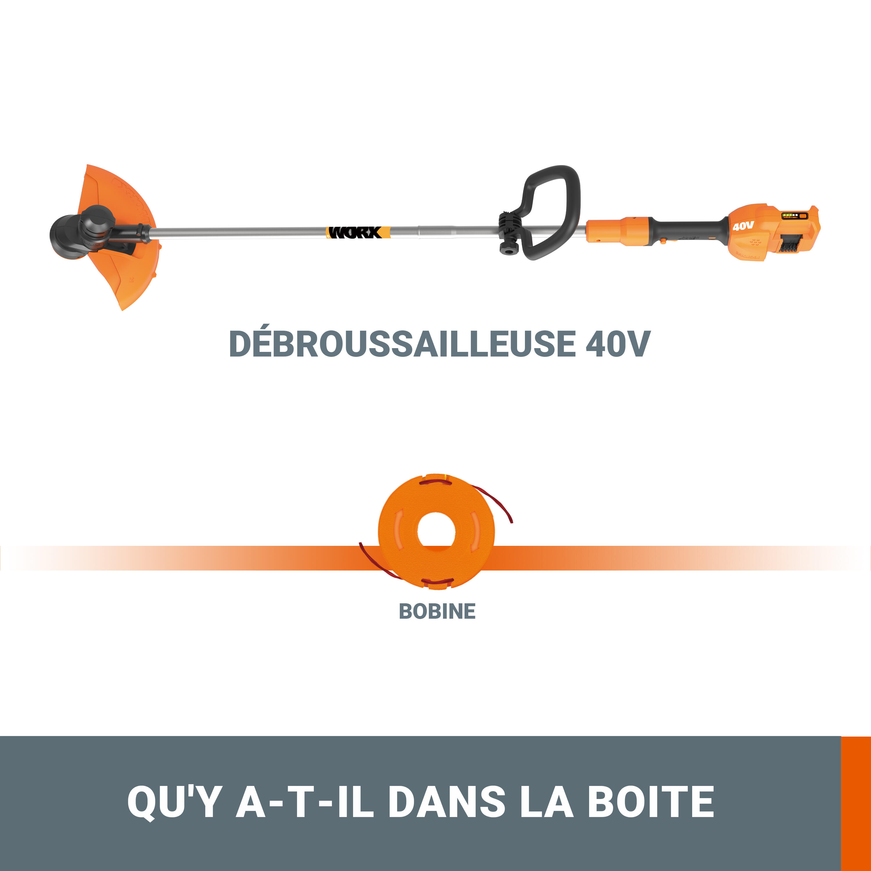 Coupe-bordures 2*20V WORX - WG183E.9 (Sans batterie ni chargeur) - 3