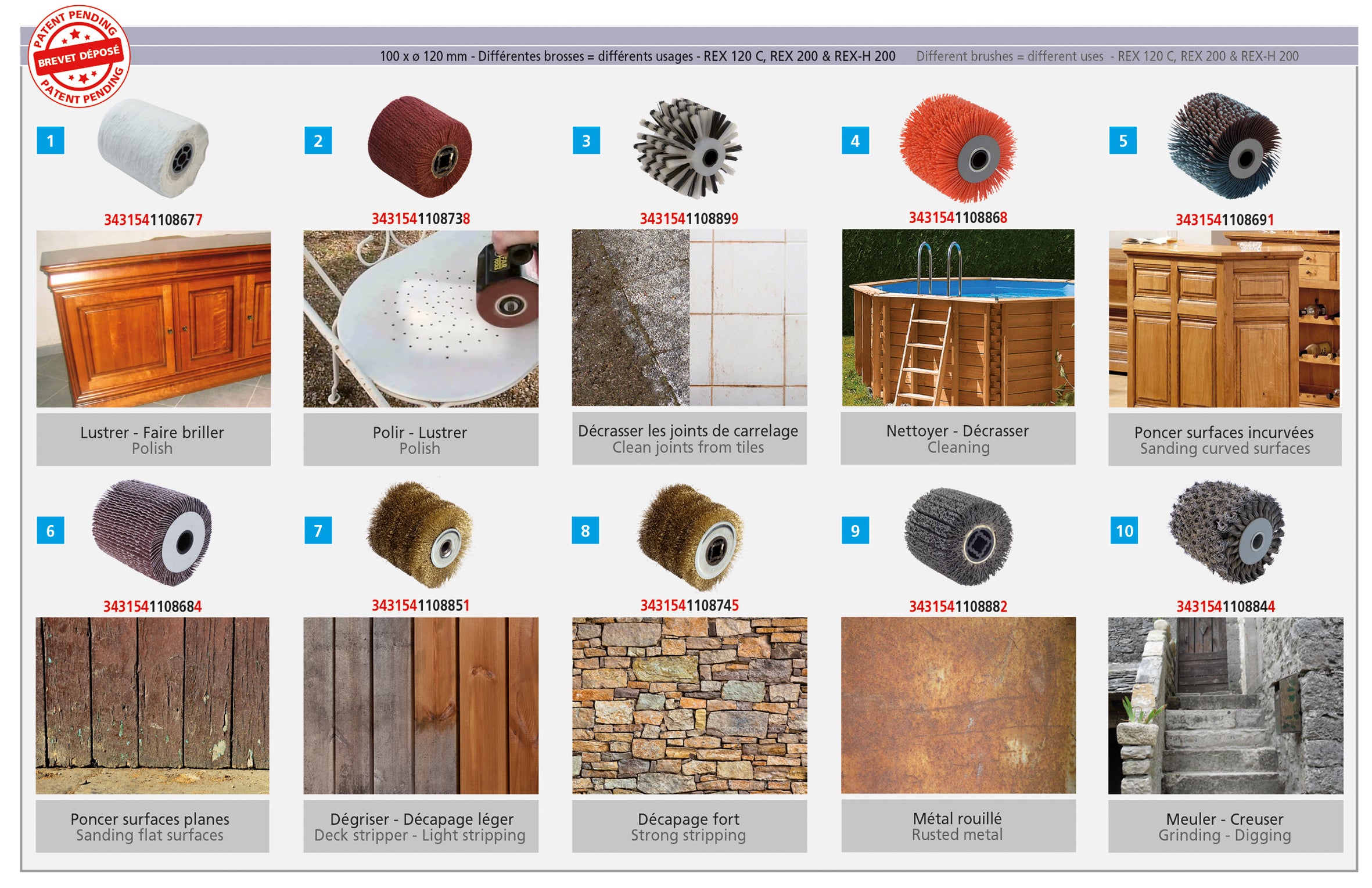 Renovateur filaire 120 mm FARTOOLS, 1300 W - 6