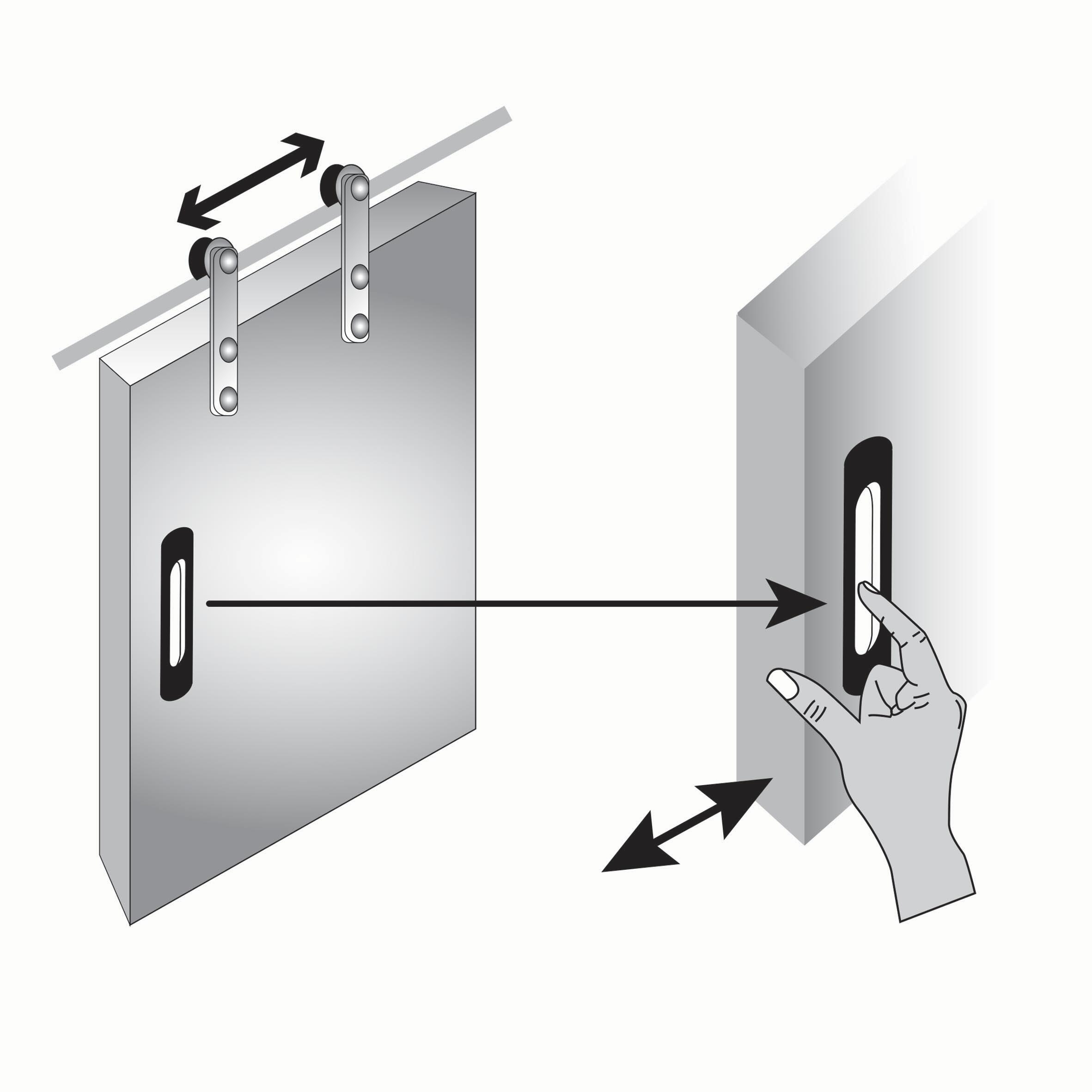 Poignée porte coulissante ovale acier inoxydable brossé - 5