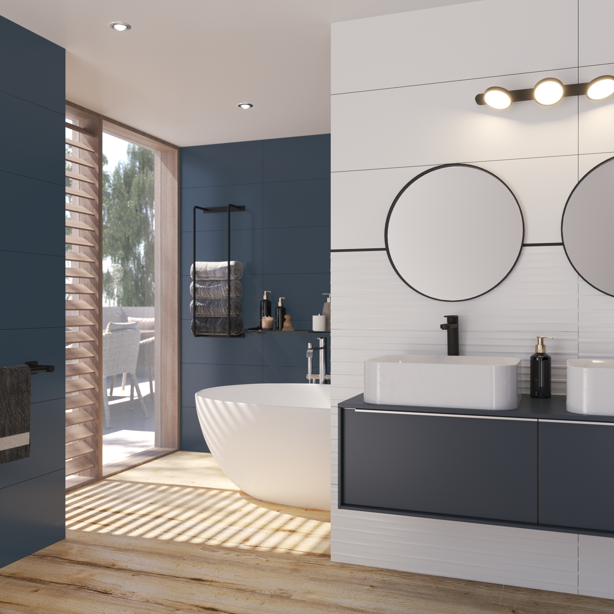 Listwa reflektorowa łazienkowa Loya IP44 czarny 3 x 500 lm LED Inspire - 2