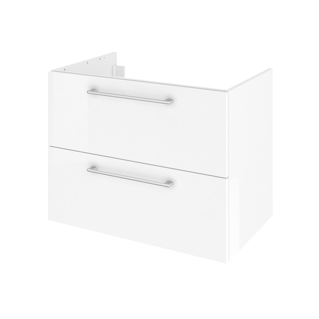 Meuble sous-vasque 2t l.75 x H.57.7 x P.46 cm blanc brillant Remix