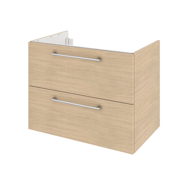 Meuble sous-vasque 2t L.75cm x H.58cm x P.48cm effet chêne naturel Remix